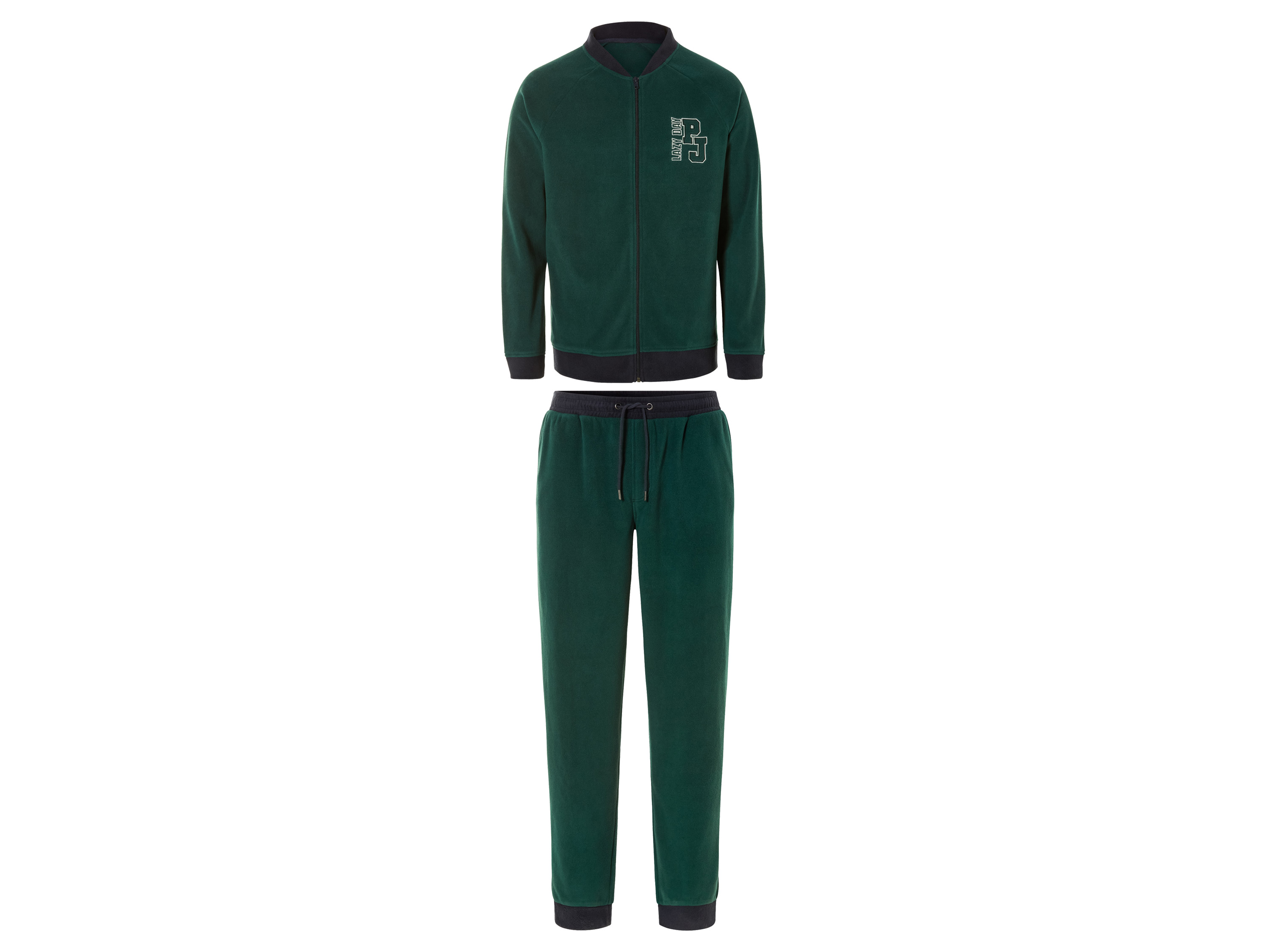 LIVERGY Heren fleece huispak (S (44-46), Groen)