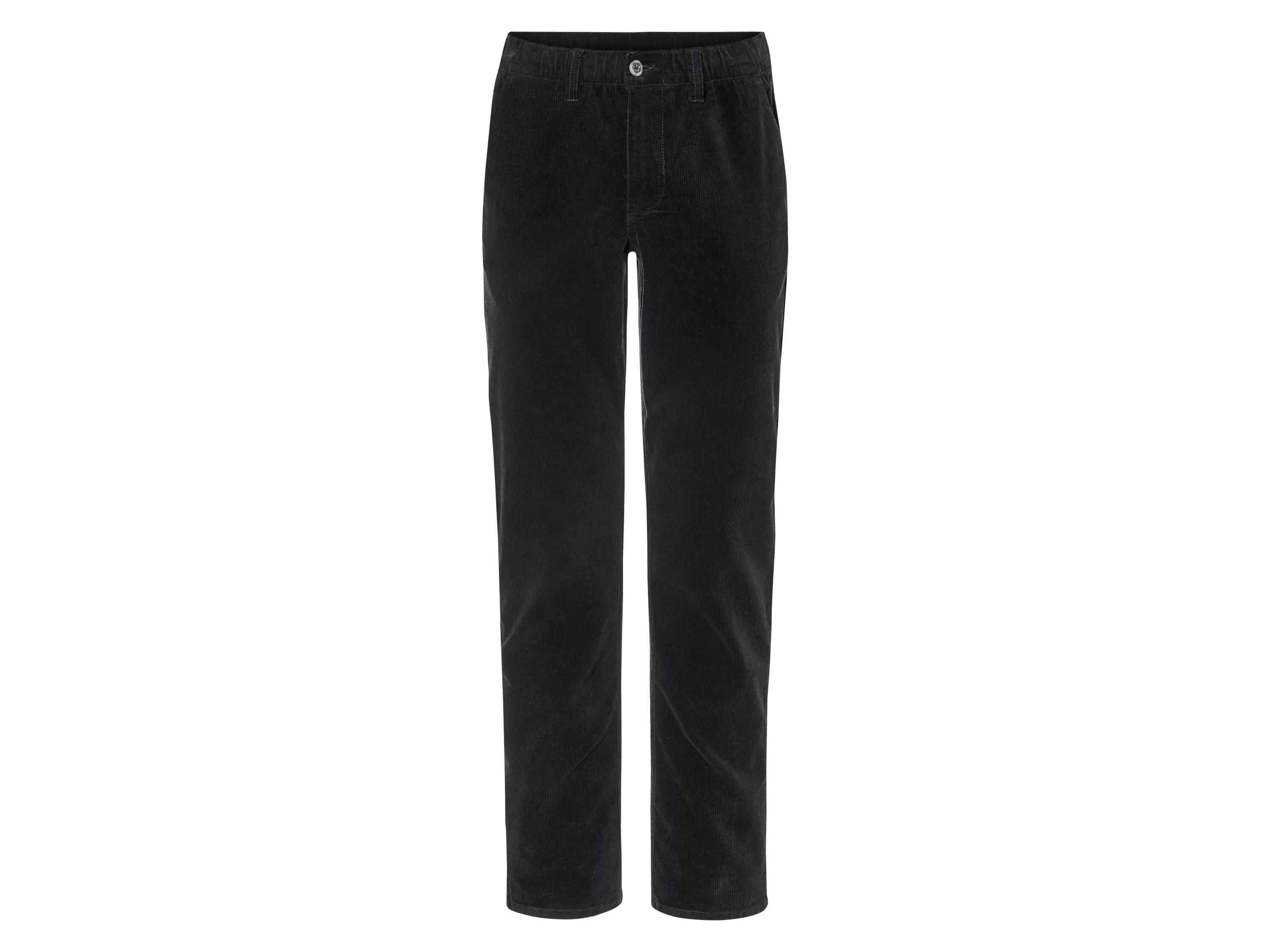 LIVERGY Corduroy heren broek (M (48/50), Zwart)