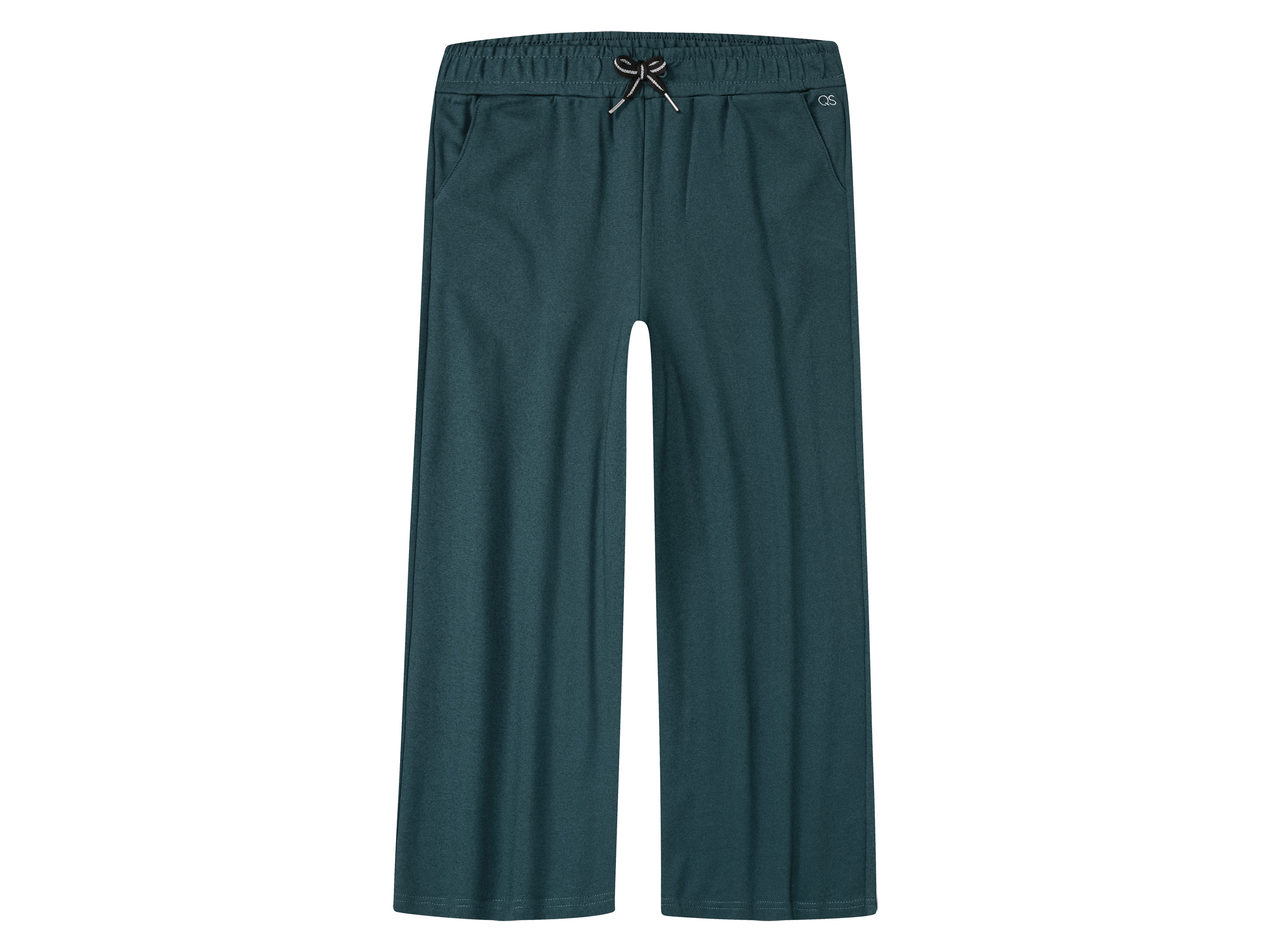 QS by s.Oliver Kinder meisjes-jongens broek met elastische tailleband (XS (128-134), Culotte-petrol)