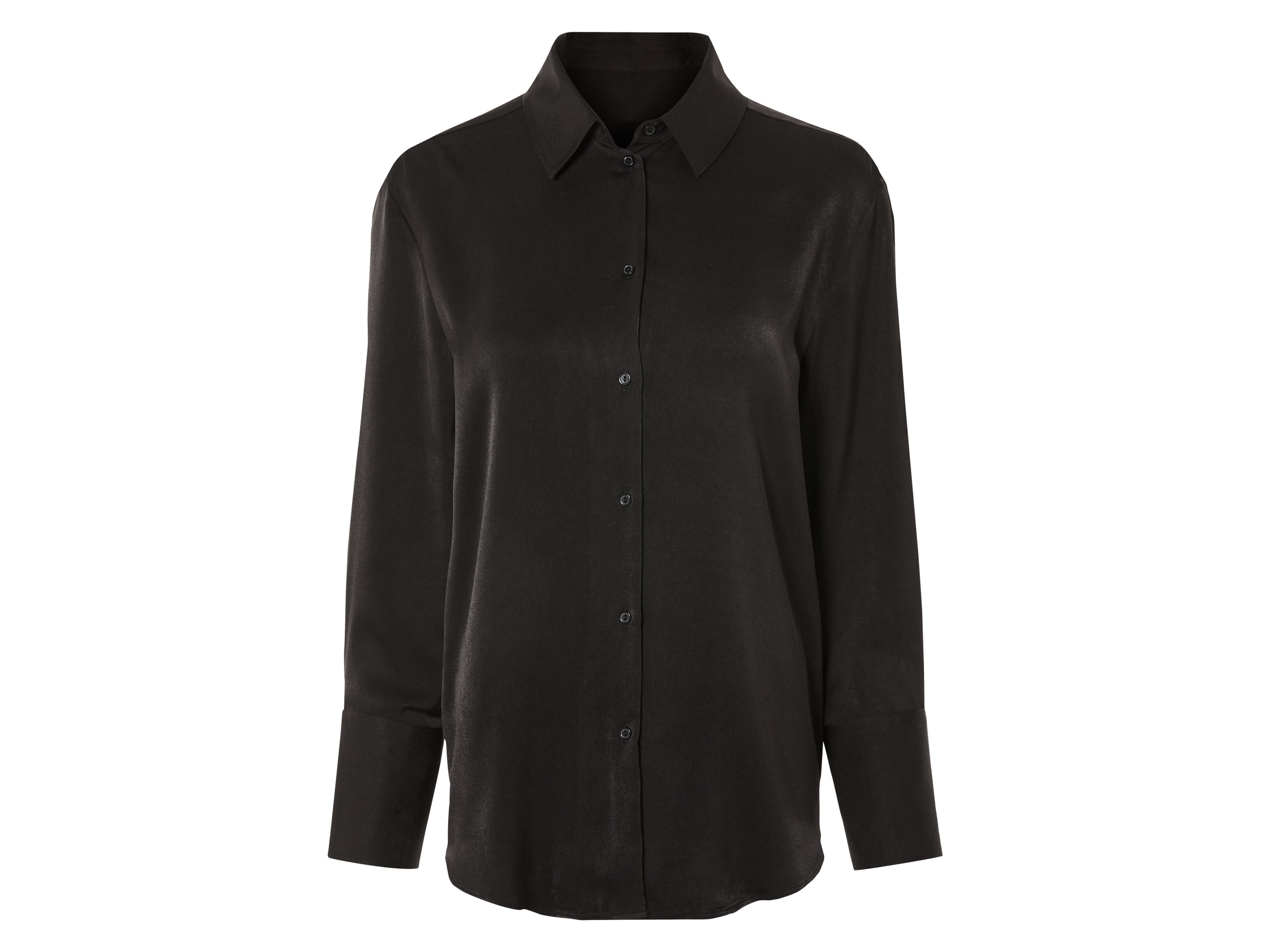 esmara Satijnen dames blouse (36, Zwart)