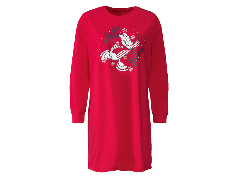 Dames oversized shirt (L (44/46), Rood/madeliefje)