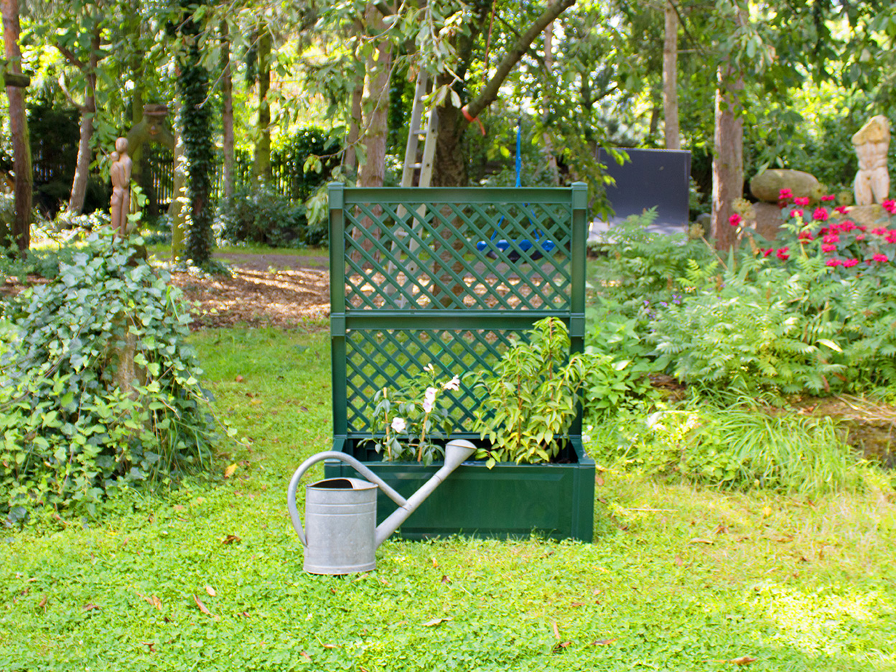 KHW Plantenbak met klimrek (Groen)