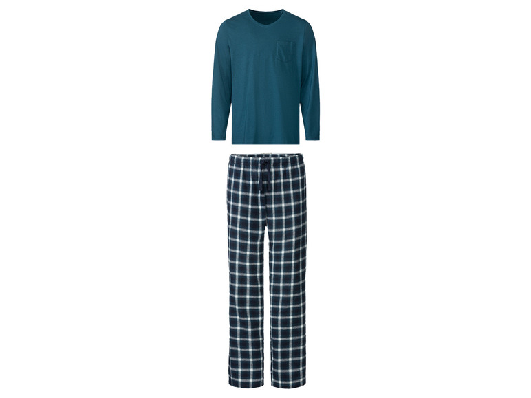 Heren pyjama (S (44/46), Blauw/donkerblauw)