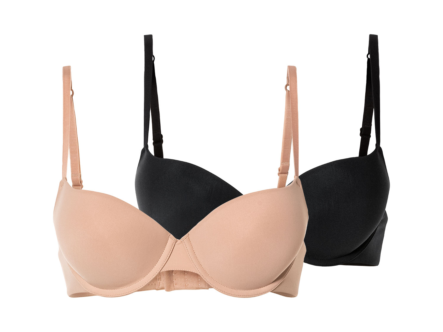 esmara Dames push-up beha&apos;s (85b, Zwart/beige)