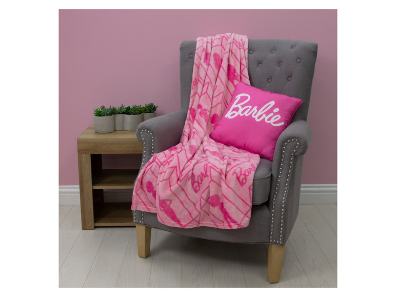 Ga naar volledige schermweergave: Barbie Kinder fleece deken met kussen 100 x 150 cm - afbeelding 23