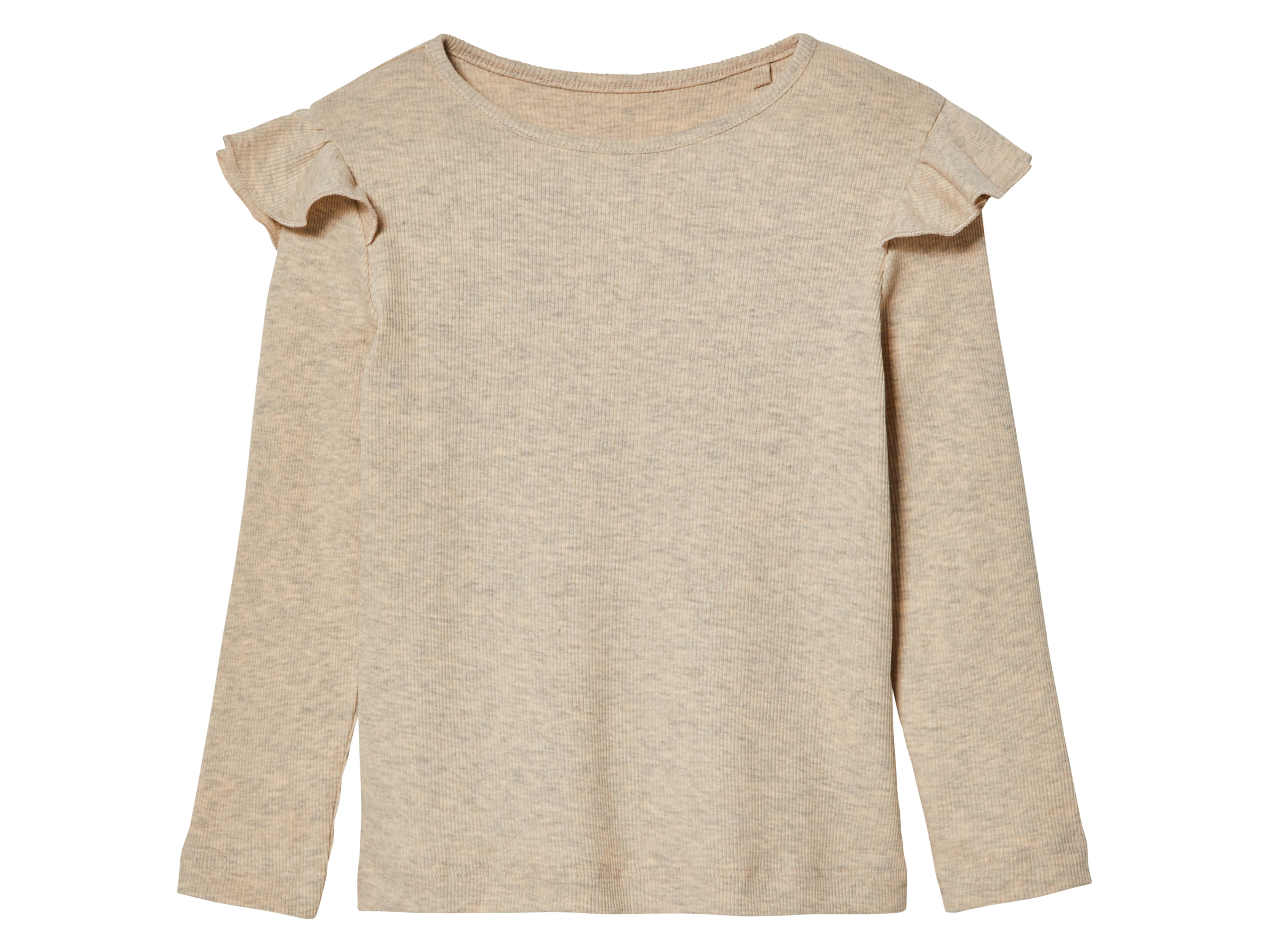 lupilu Kinder shirt met lange mouwen (98/104, Beige)