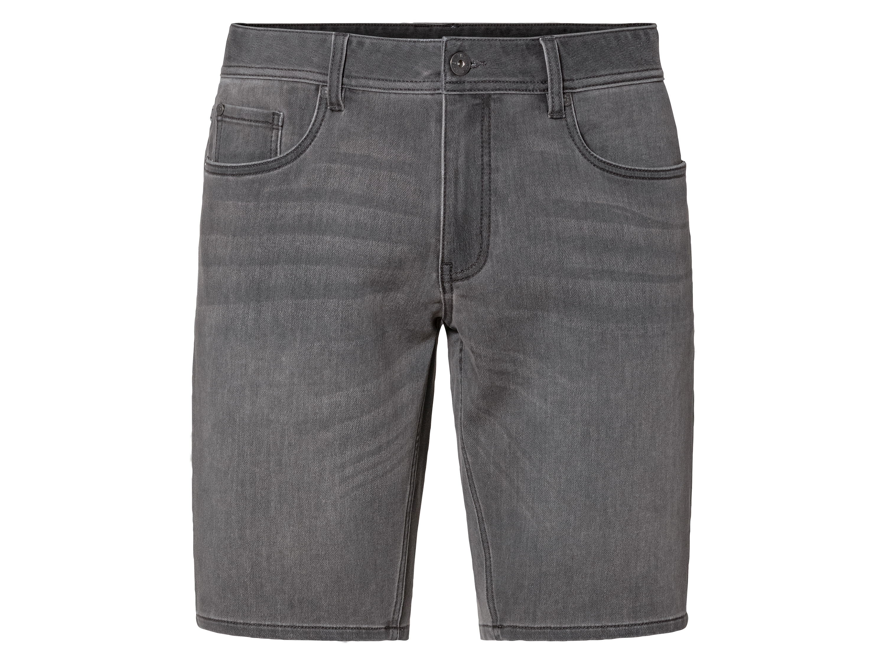 Heren sweat-denim-bermudas (48, Grijs)