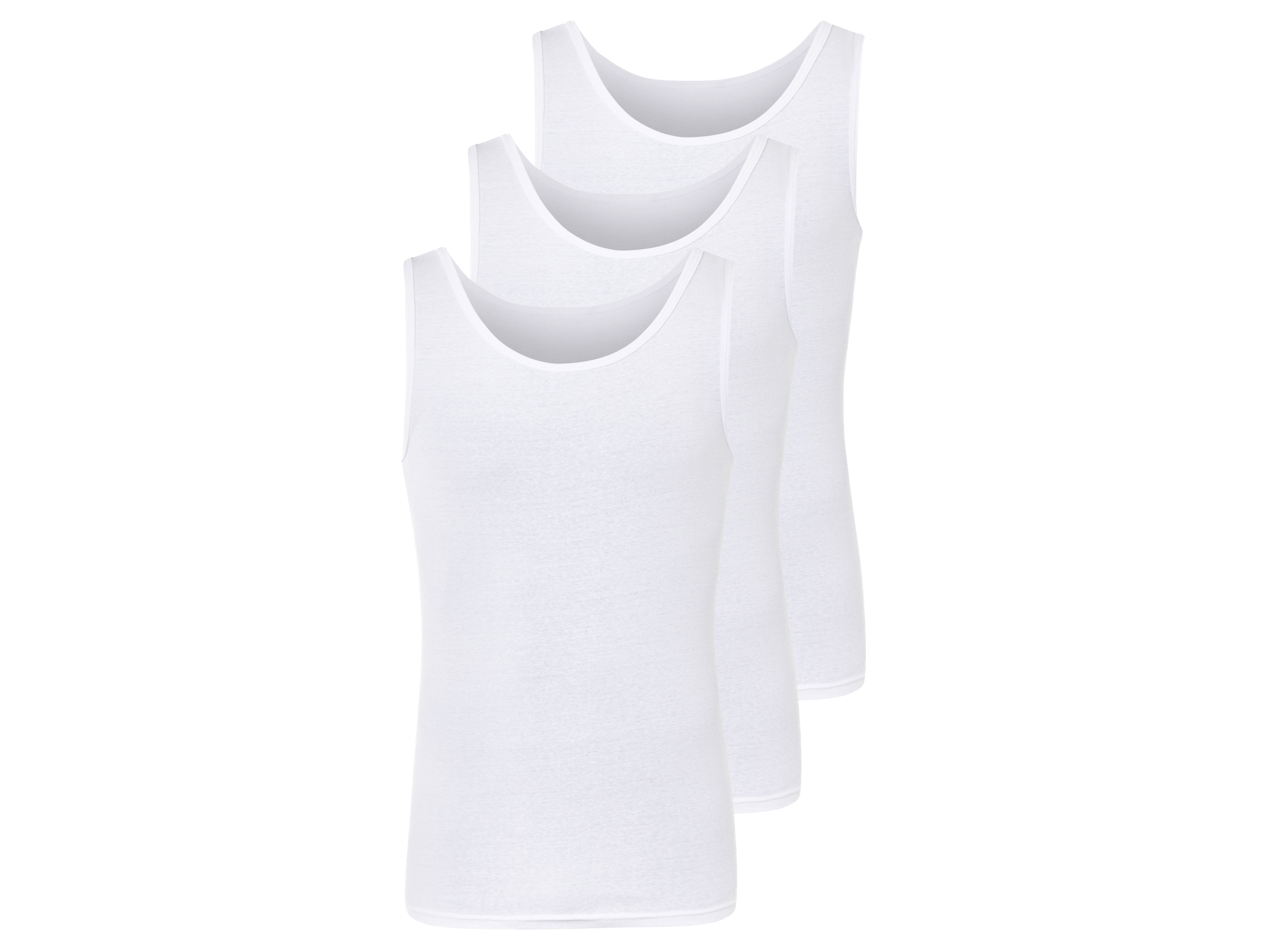 LIVERGY Heren tanktop 3-pack (Wit, 7/XL)