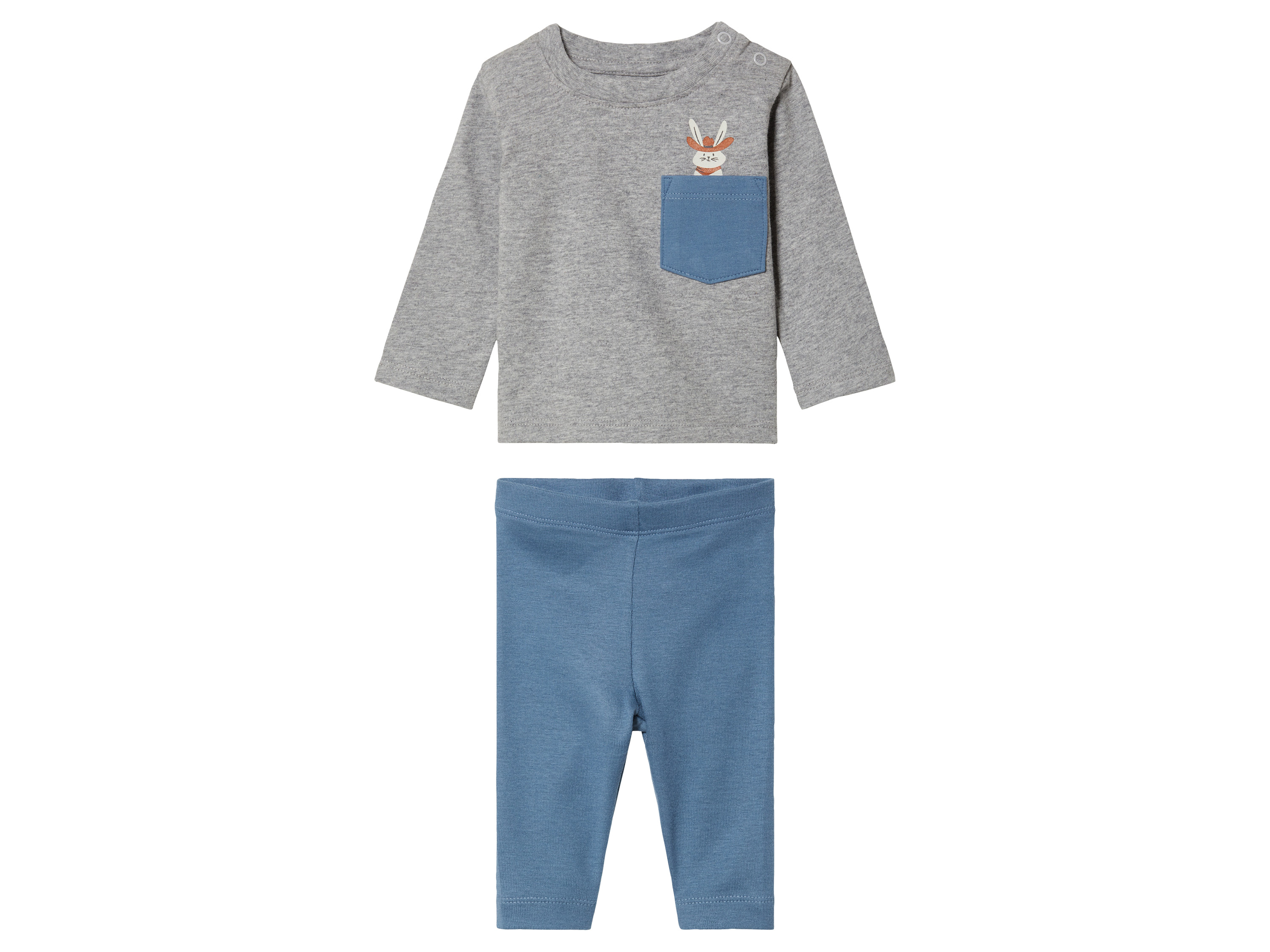 lupilu Babyset (50/56, Grijs/blauw)