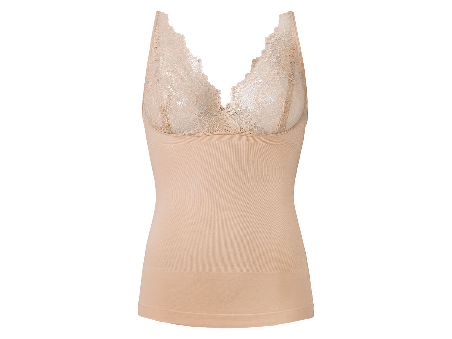 esmara Corrigerend dames hemd (smalle bandjes/beige, S (36-38))