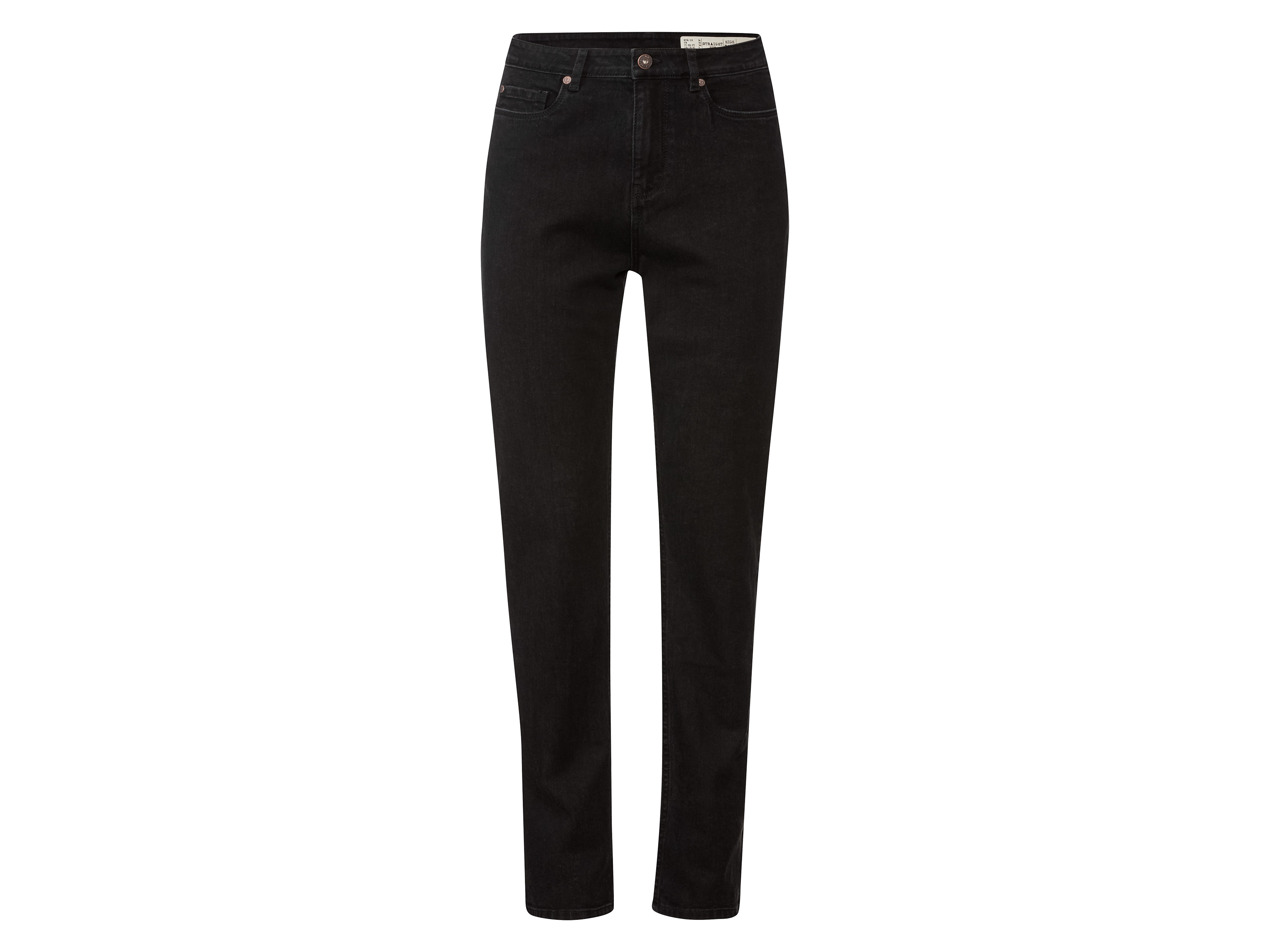 esmara Dames jeans straight fit (34, lang, Zwart)