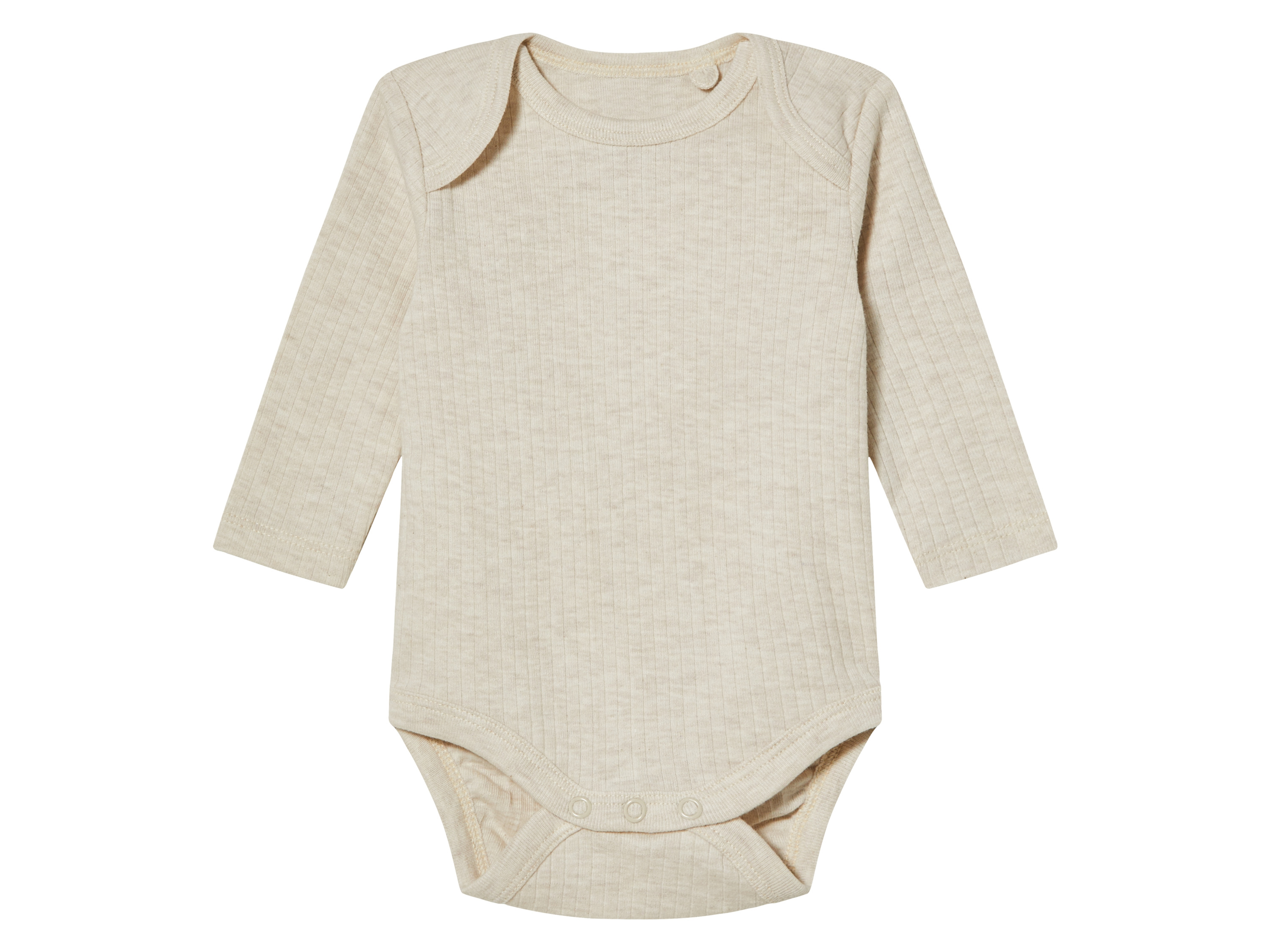 lupilu Baby Rompertje met lange mouwen (74/80, Beige)