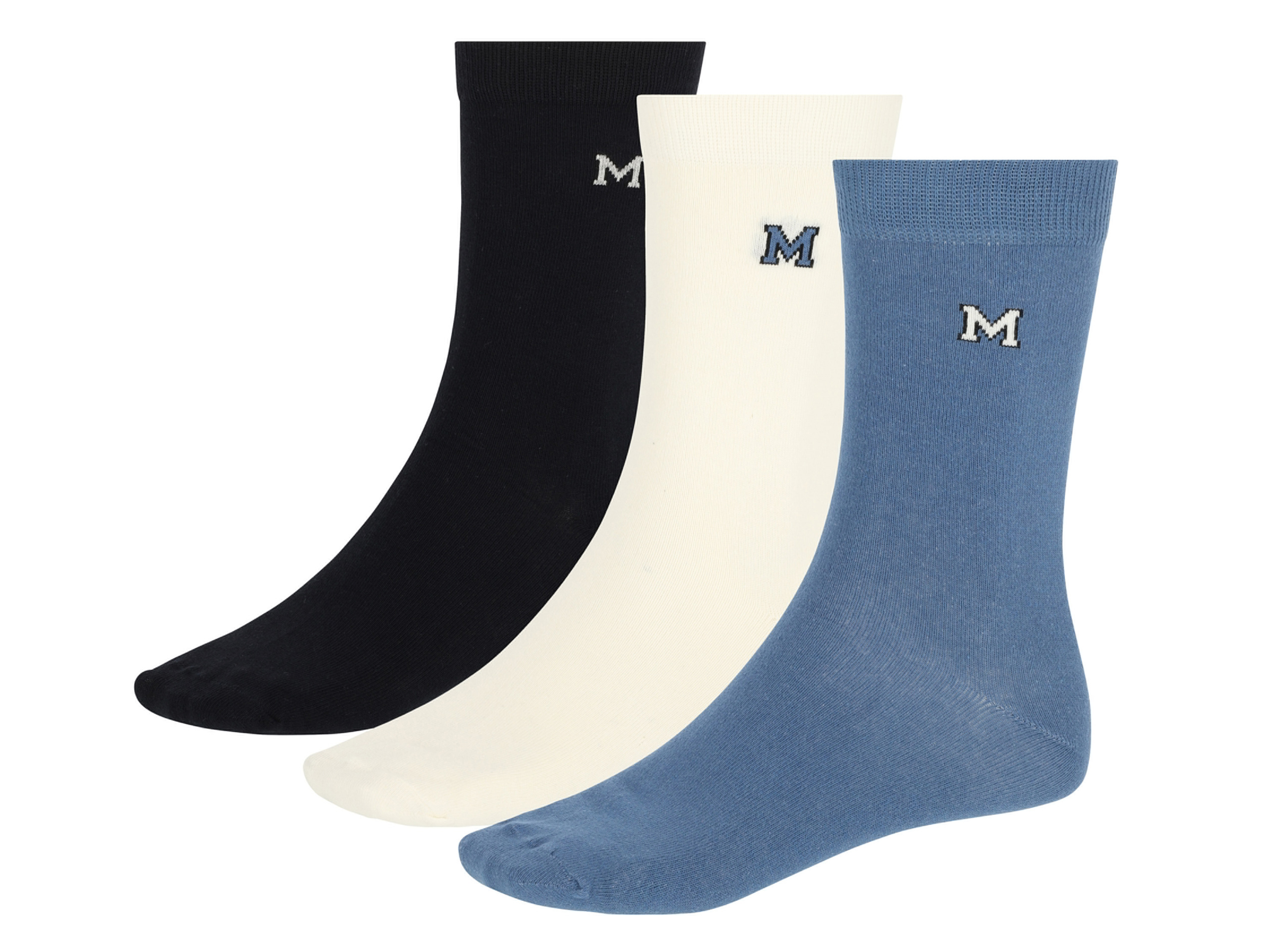 MEXX 3 paar heren sokken (39-42, blauw/wit/marineblauw)