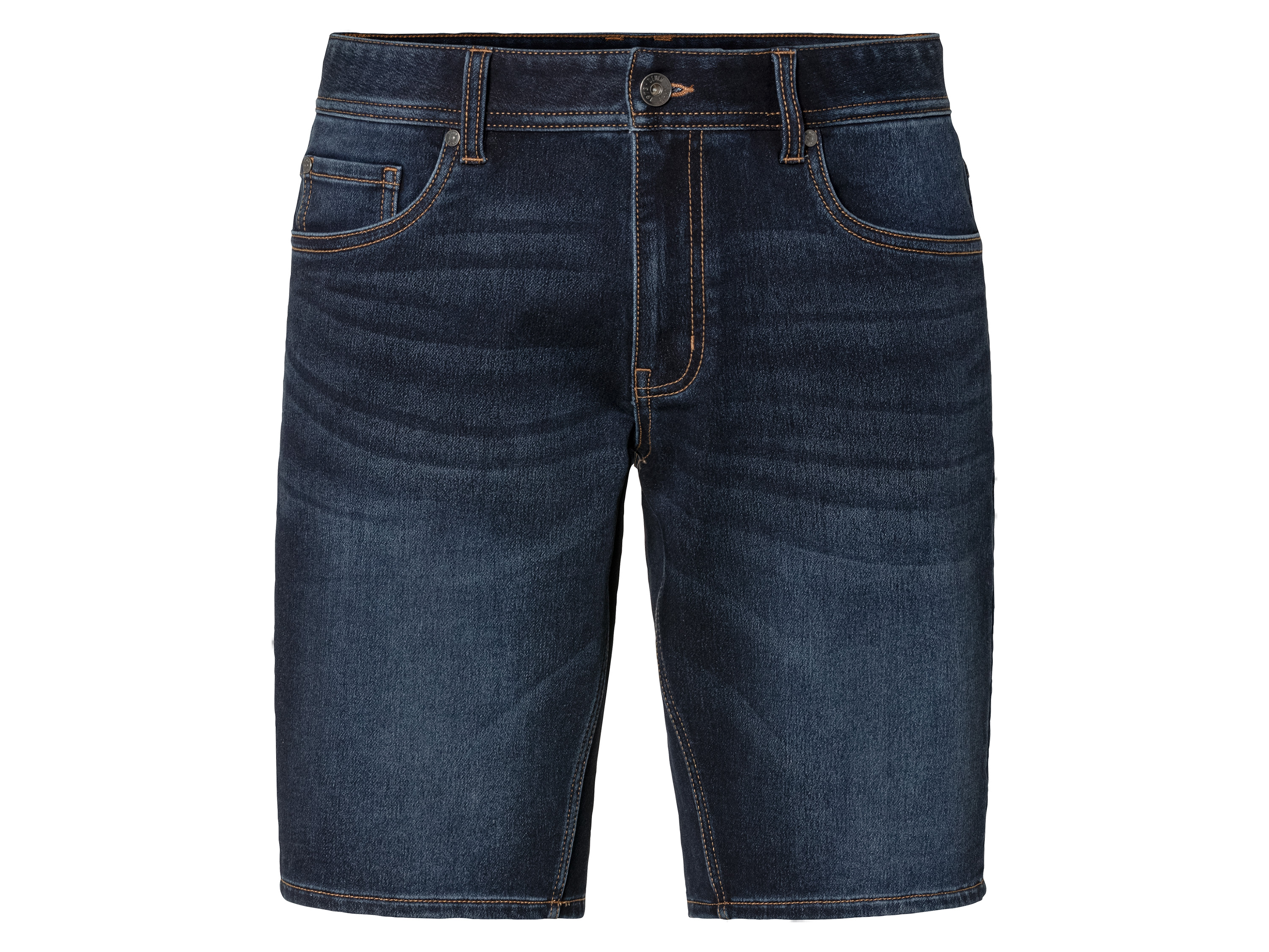 Heren sweat-denim-bermudas (48, Donkerblauw)