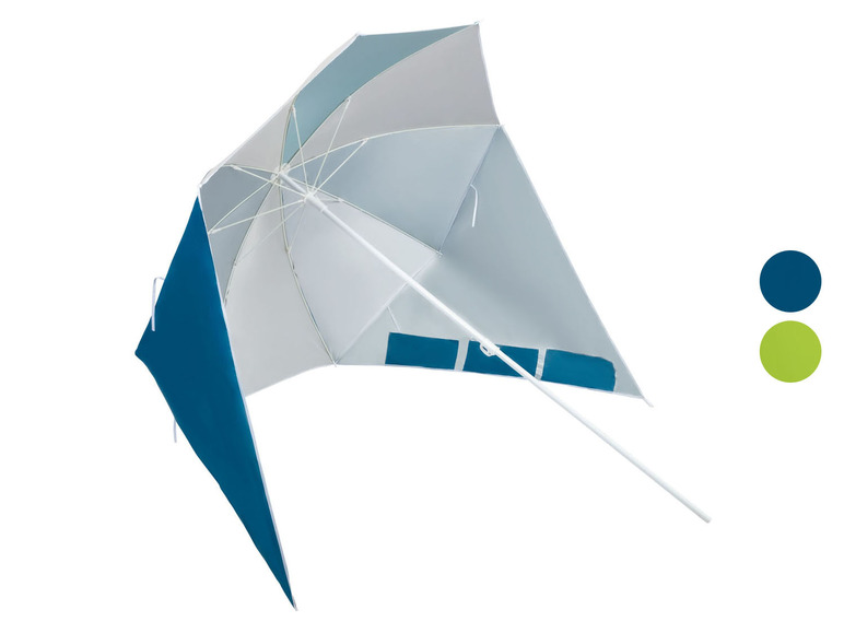 CRIVIT Parasol met windscherm, 2-in-1, zonbesch