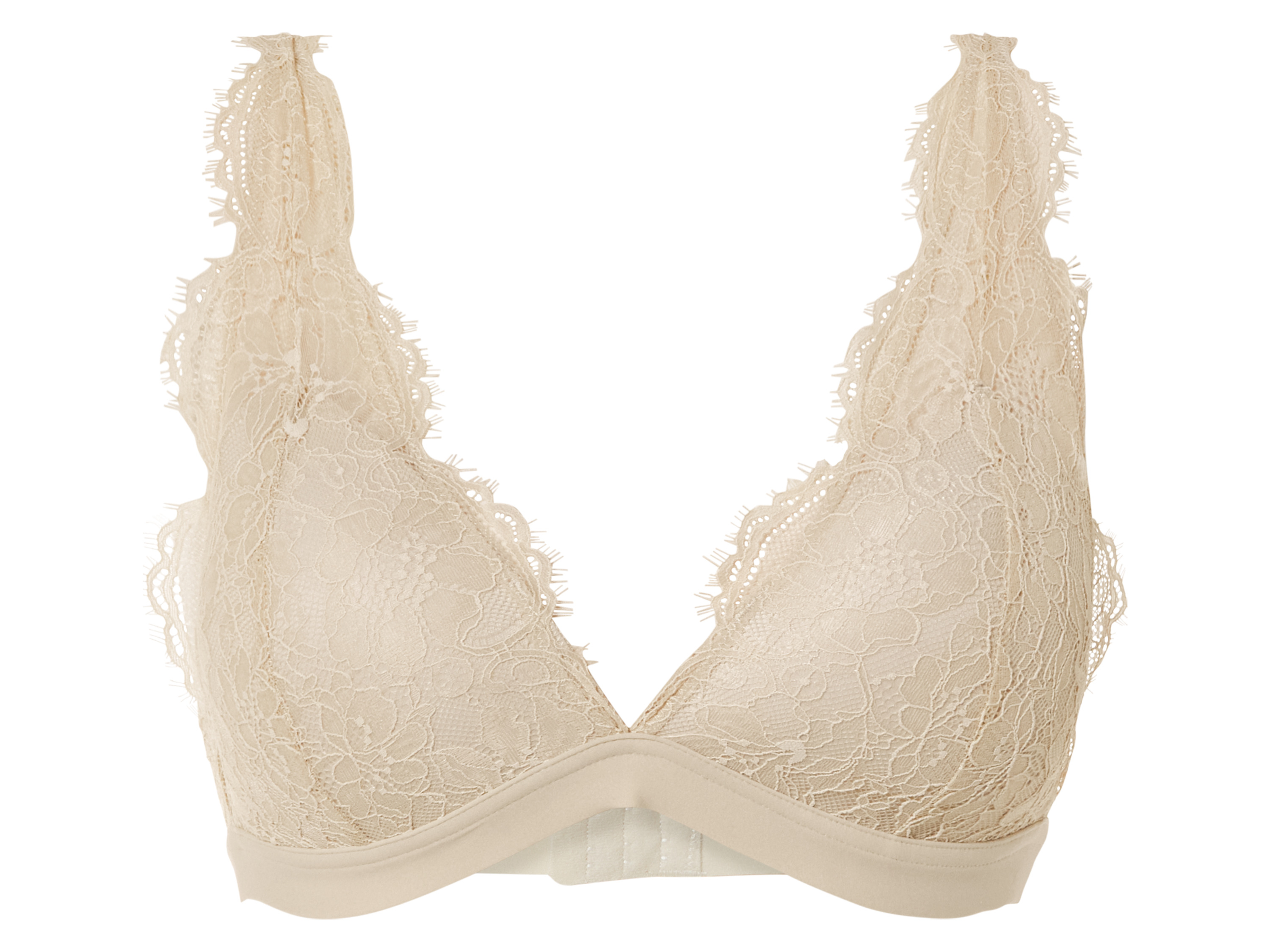 esmara Dames soft-bh met kant (M (40/42), Beige)