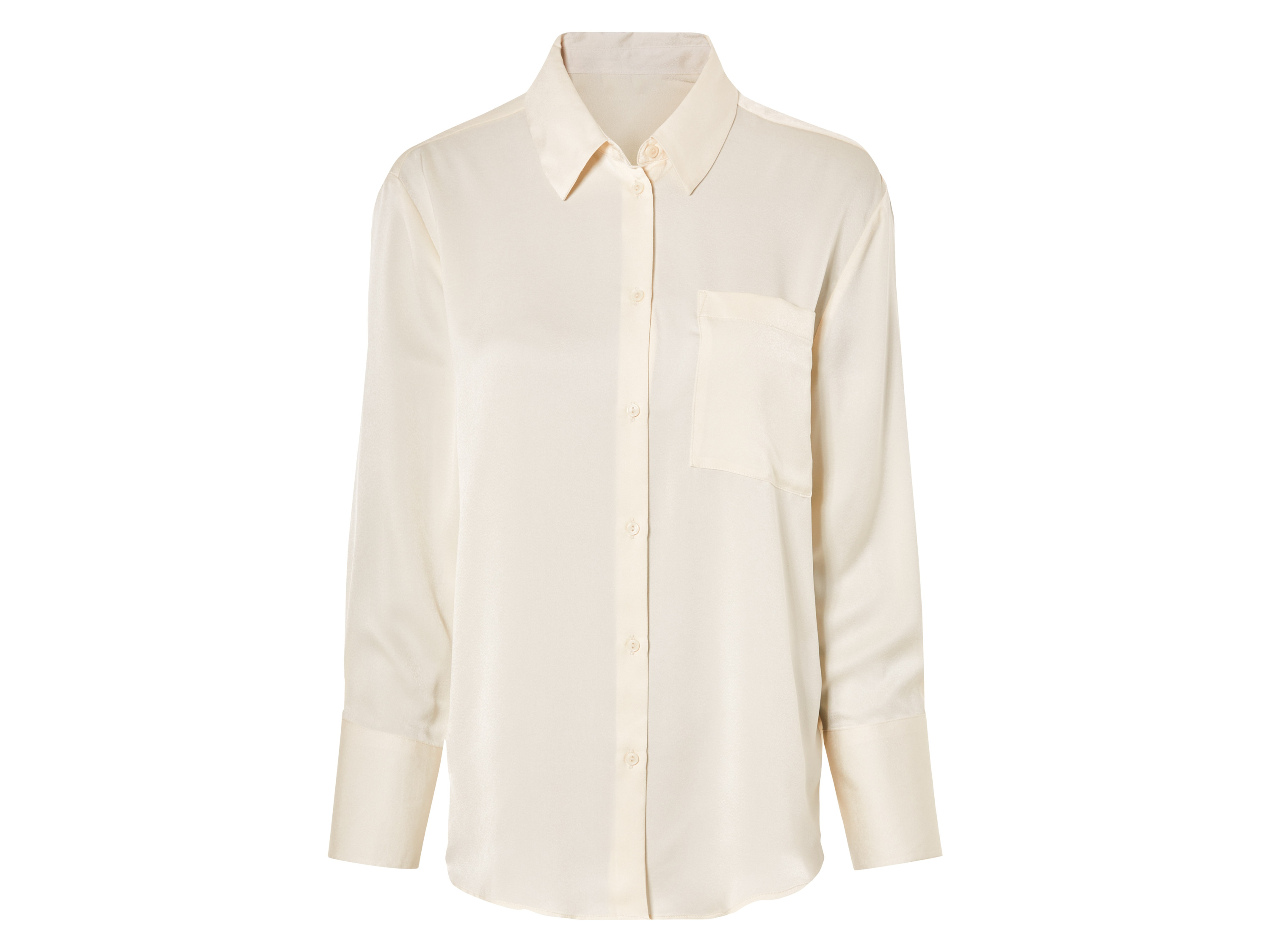 esmara Satijnen dames blouse (36, Crème)