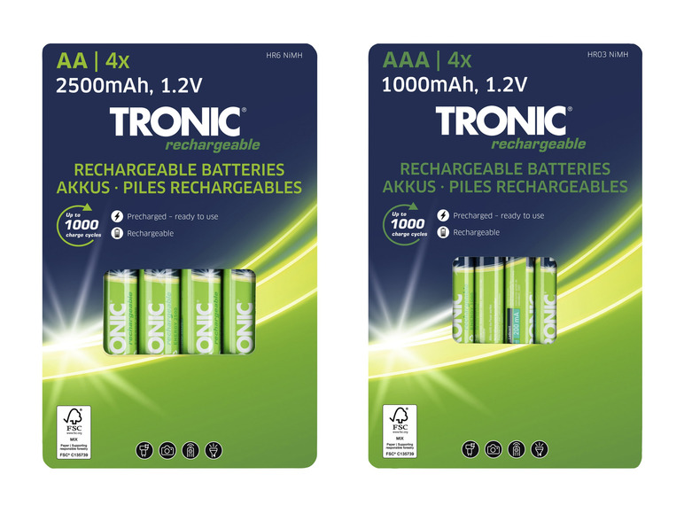 Ga naar volledige schermweergave: TRONIC® Oplaadbare batterijen - afbeelding 1