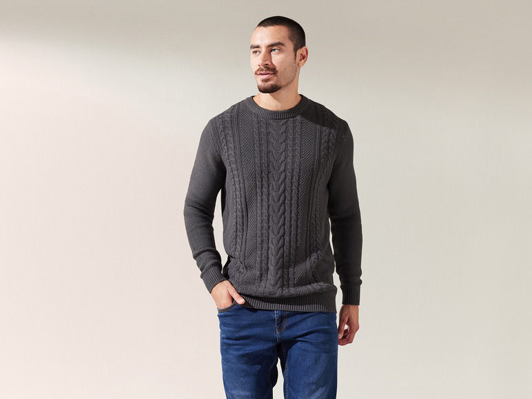 Ga naar volledige schermweergave: LIVERGY® Heren grofgebreide pullover - afbeelding 6