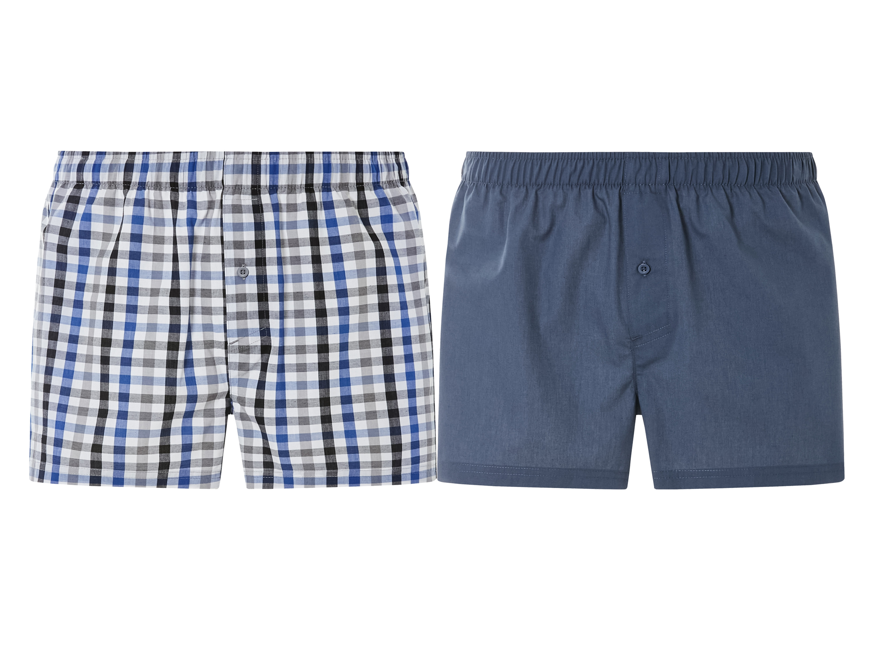 LIVERGY 2 heren boxershorts (S, blauw/kleurrijk)