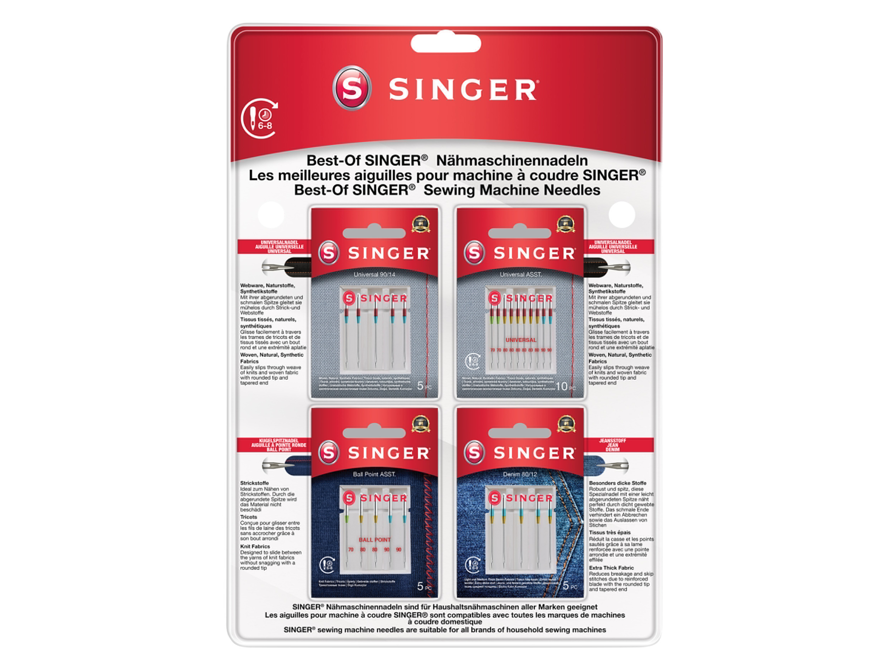 SINGER 4-delige naaldenset