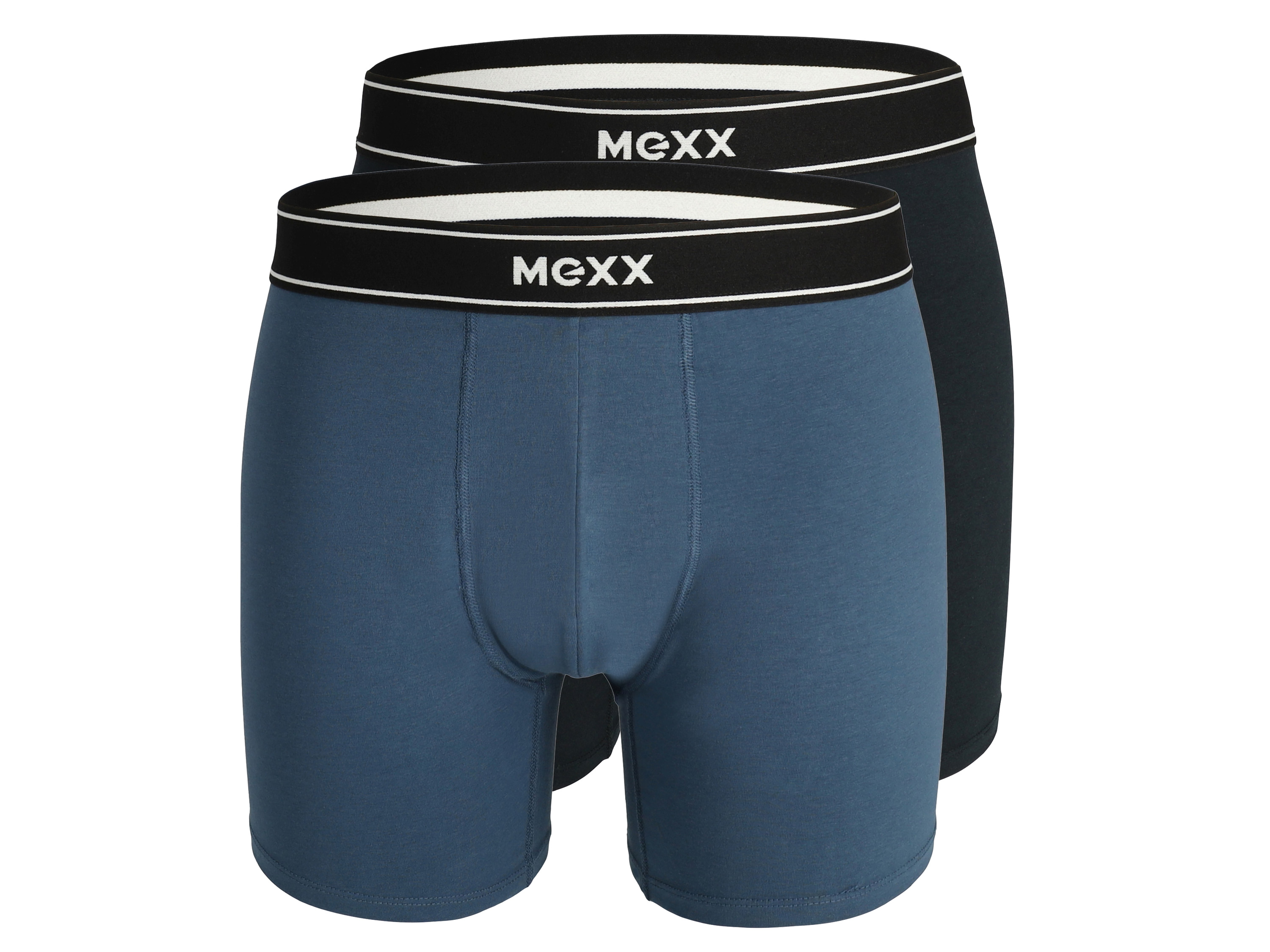 MEXX 2 paar herenboxers (Blauw/blauw, XL)