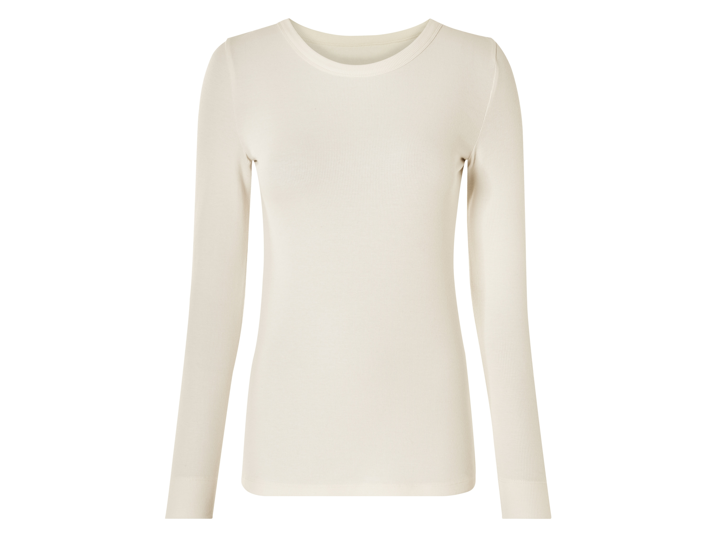 esmara Dames T-shirt met lange mouwen (XS (32/34), Crème)