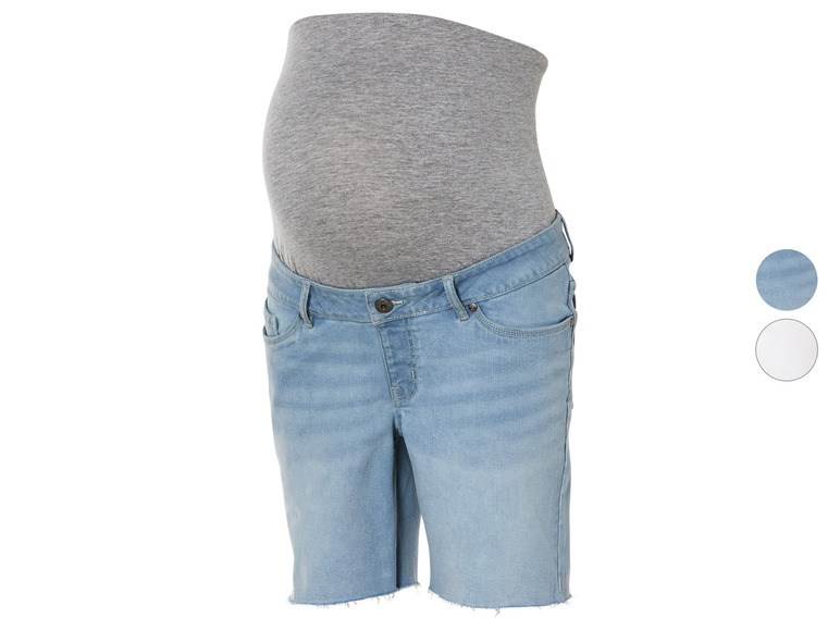 Ga naar volledige schermweergave: esmara® Dames zwangerschaps jeansshort - afbeelding 1