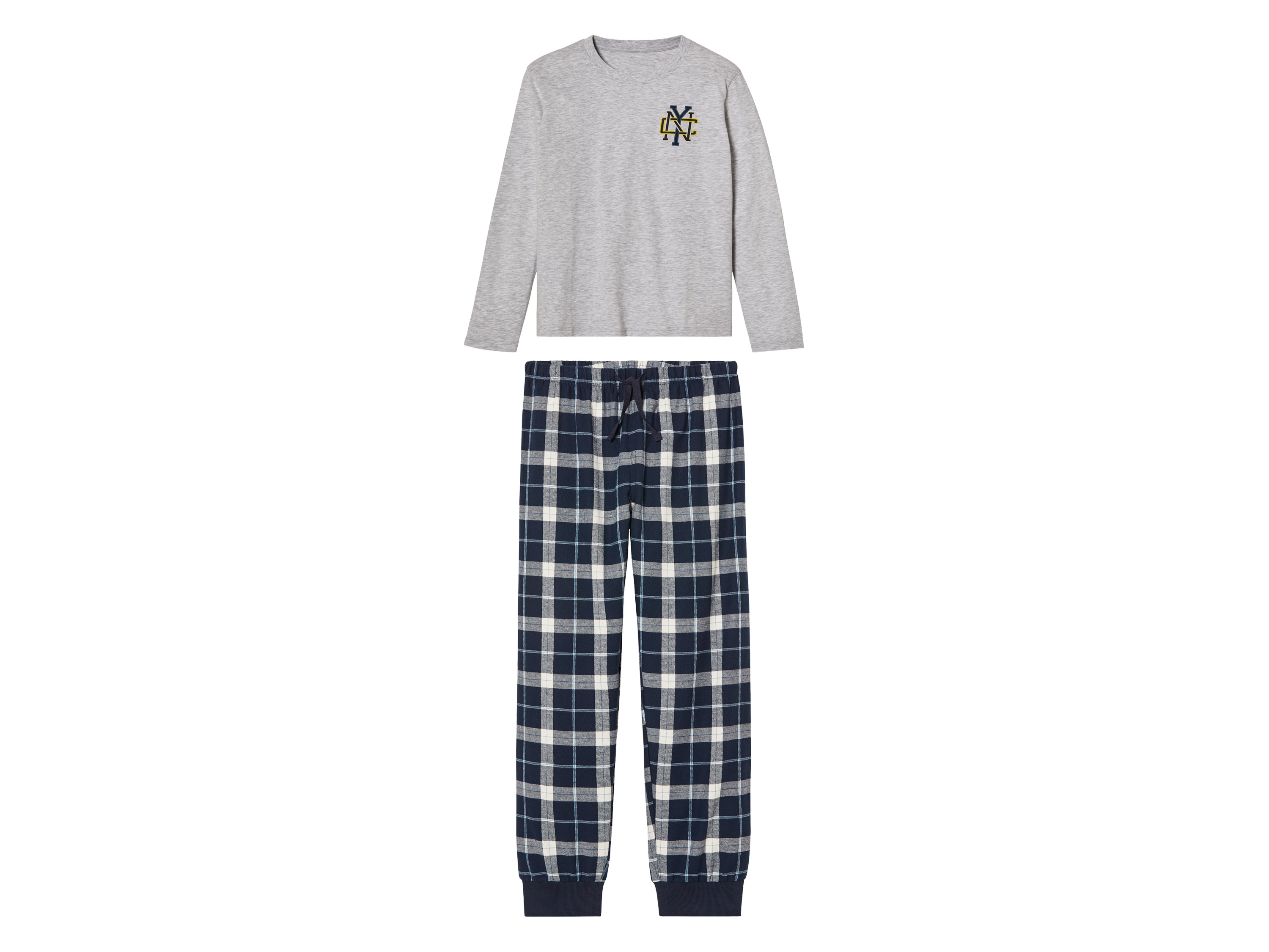 pepperts! Kinder fleece pyjamabroek (134-140, Grijs)