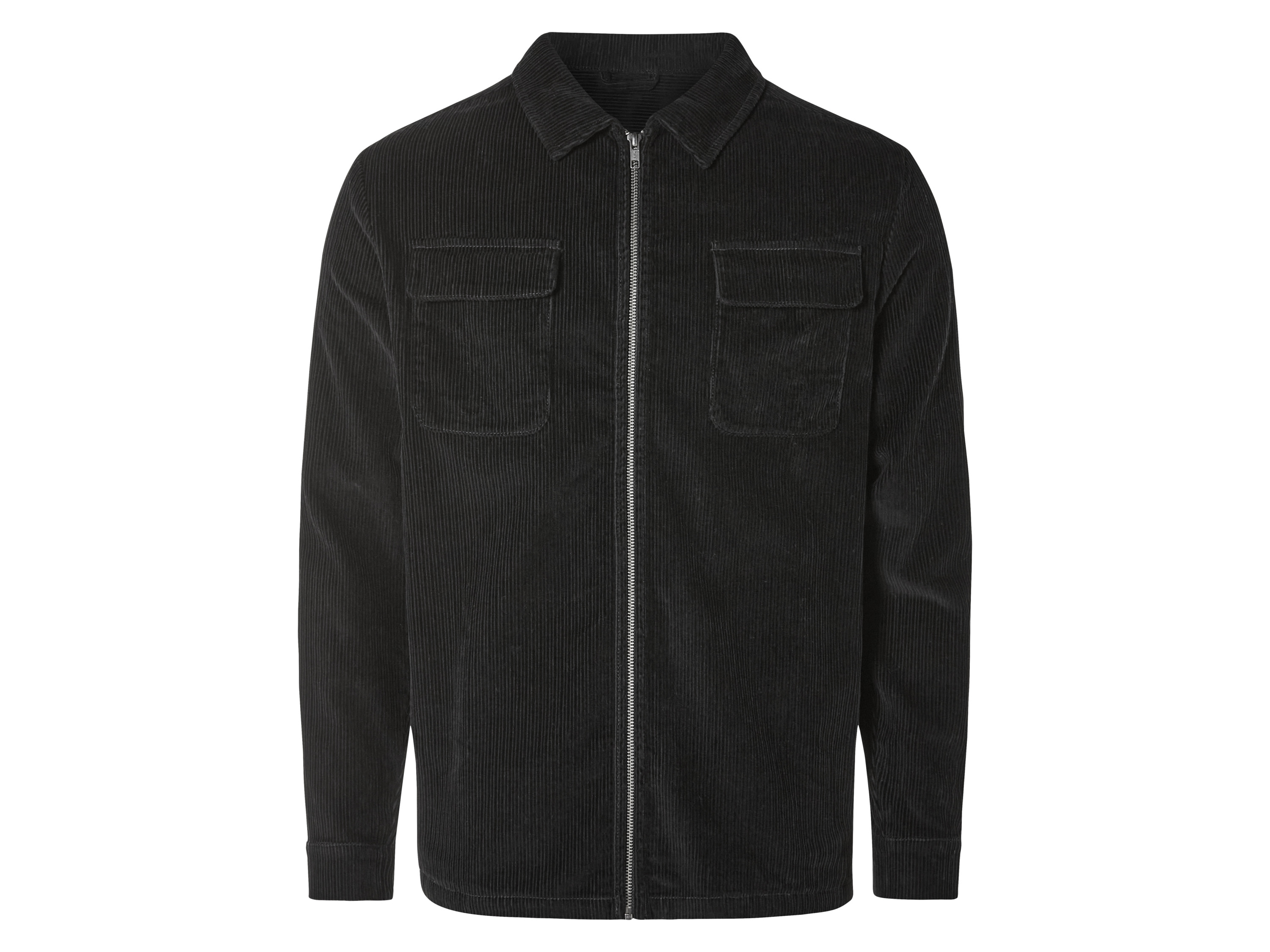 LIVERGY Corduroy herenjack (M (48/50), Zwart)