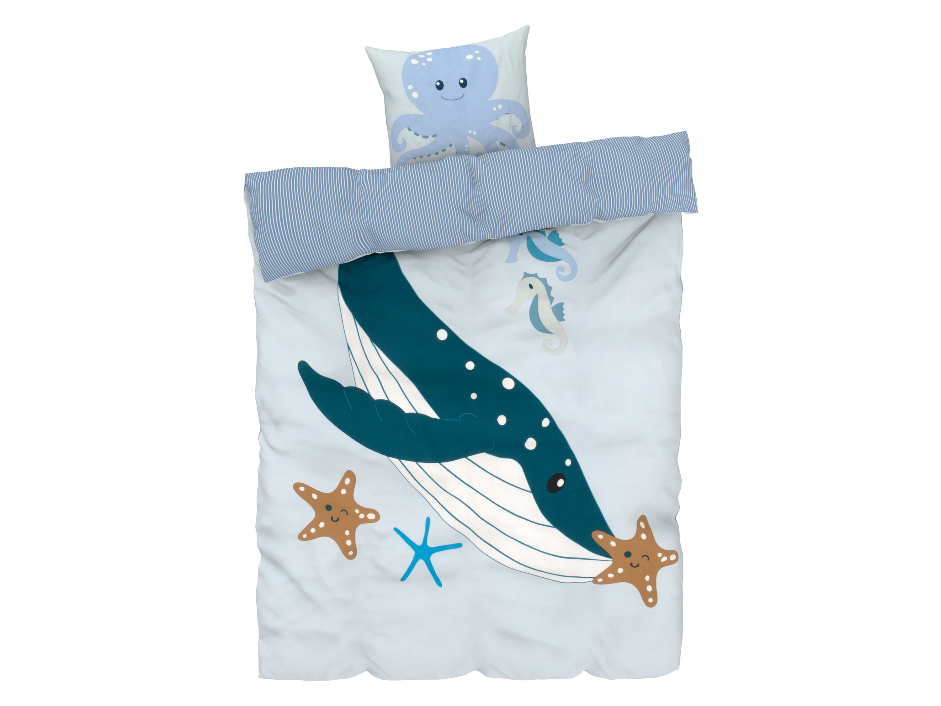 LIVARNO home Peuter bedlinnen (60 x 120 cm) (Walvis blauw)