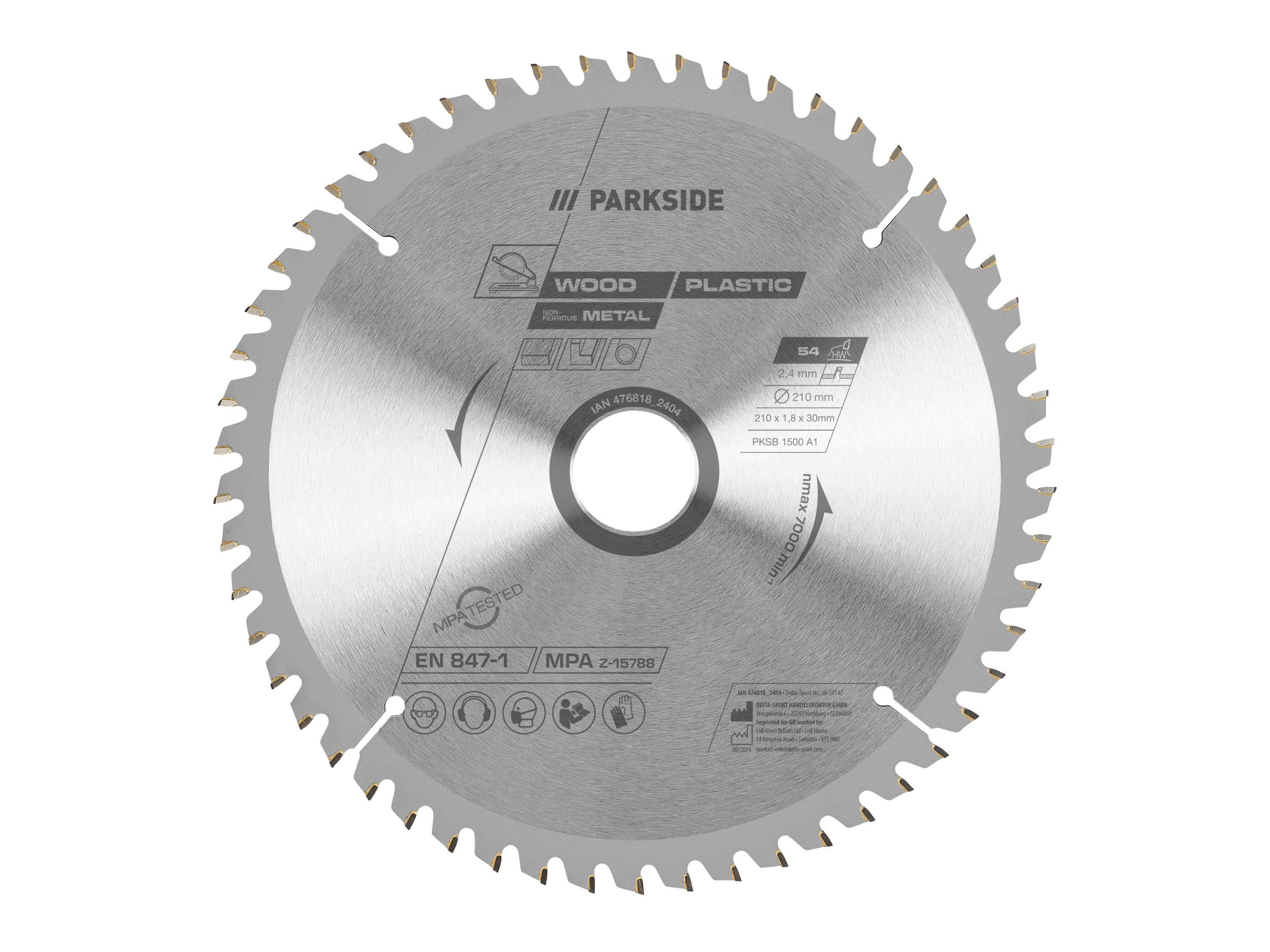 PARKSIDE Cirkelzaagbladen Ø 210 mm (210 mm multi 54 tanden)