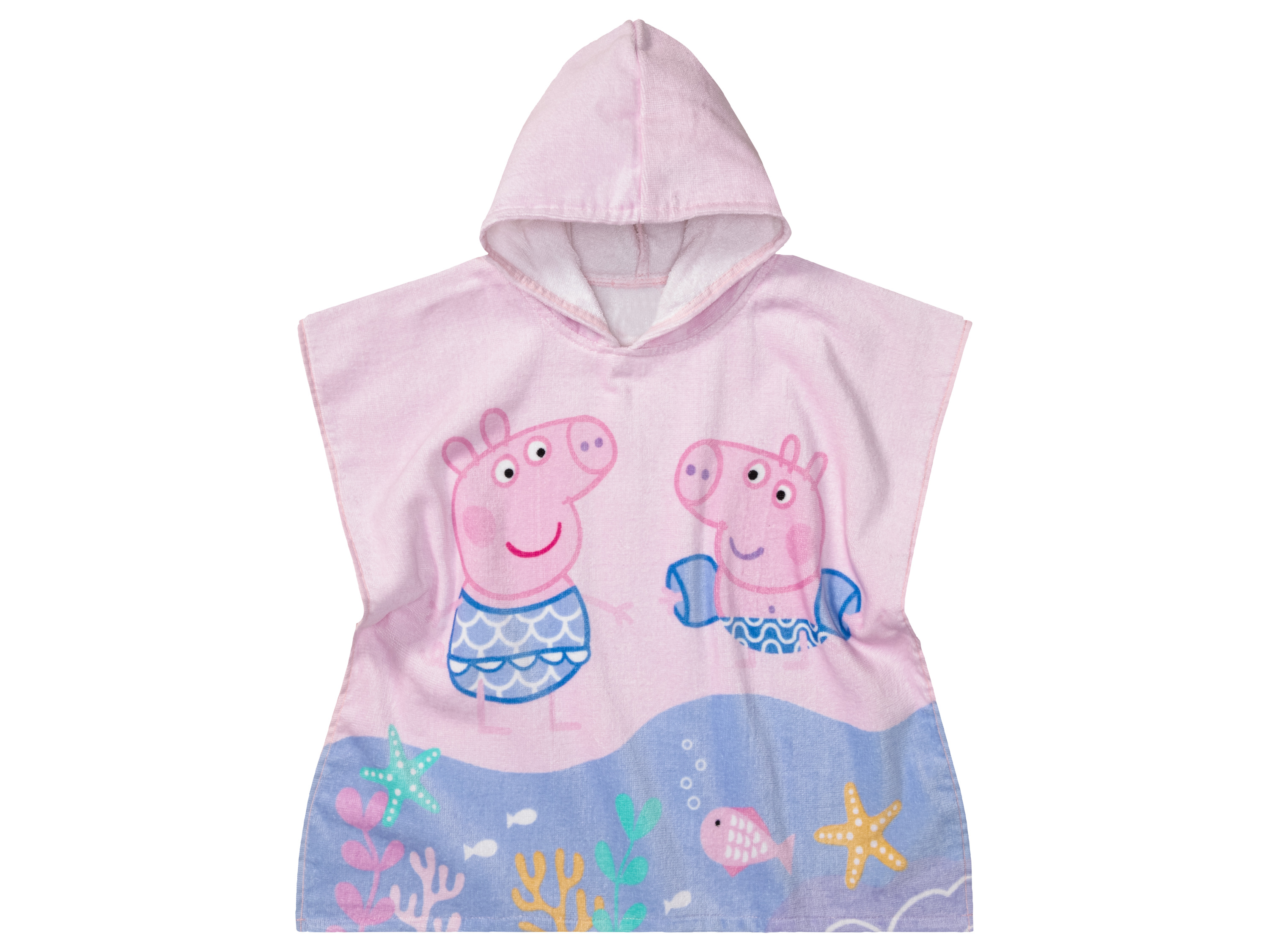 Kinder badponcho (Strand/roze)