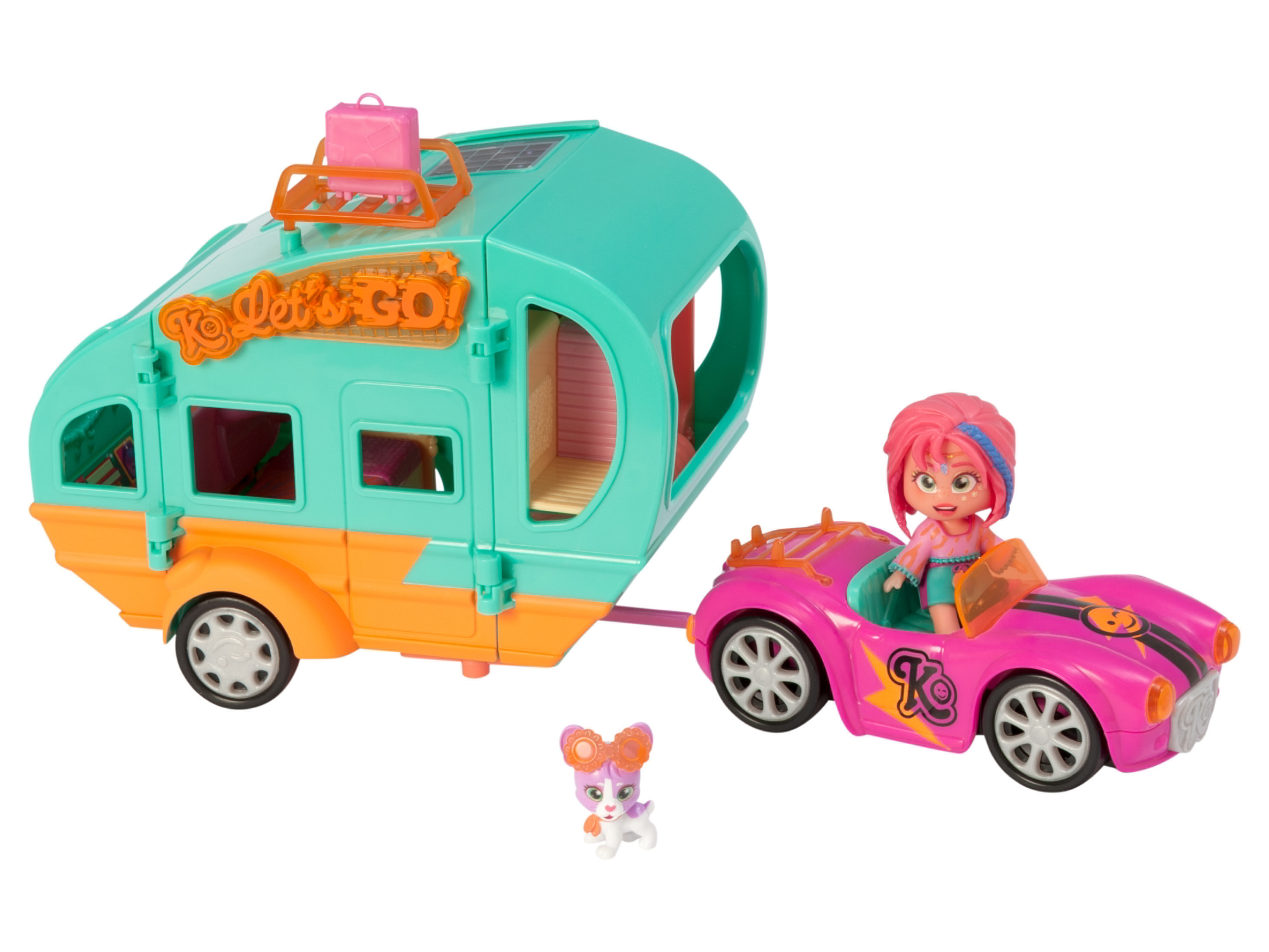 Kookyloos - Mia camping set - Pop met auto en camping