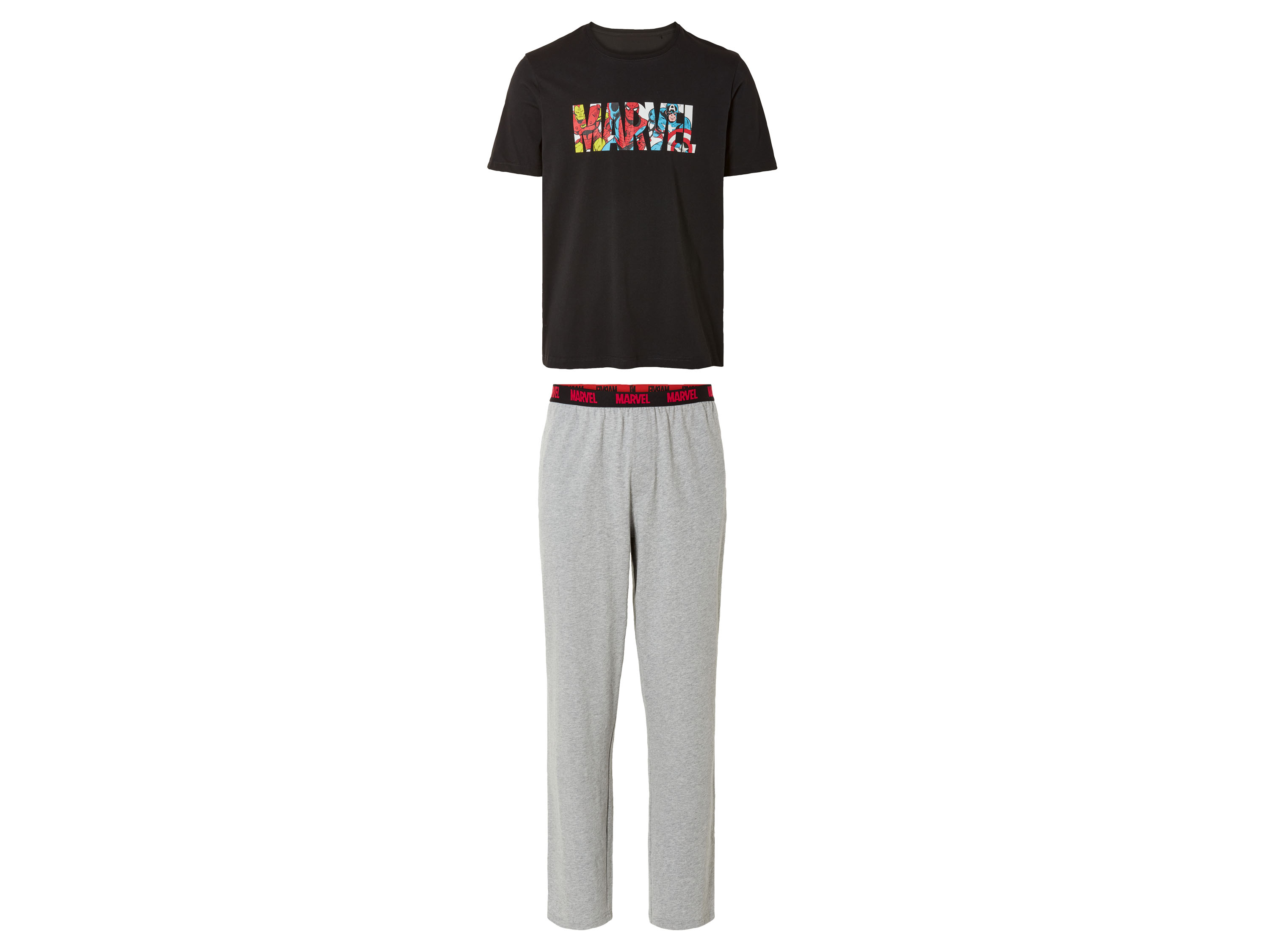 Heren pyjama (M (48/50), Marvel zwart/grijs)