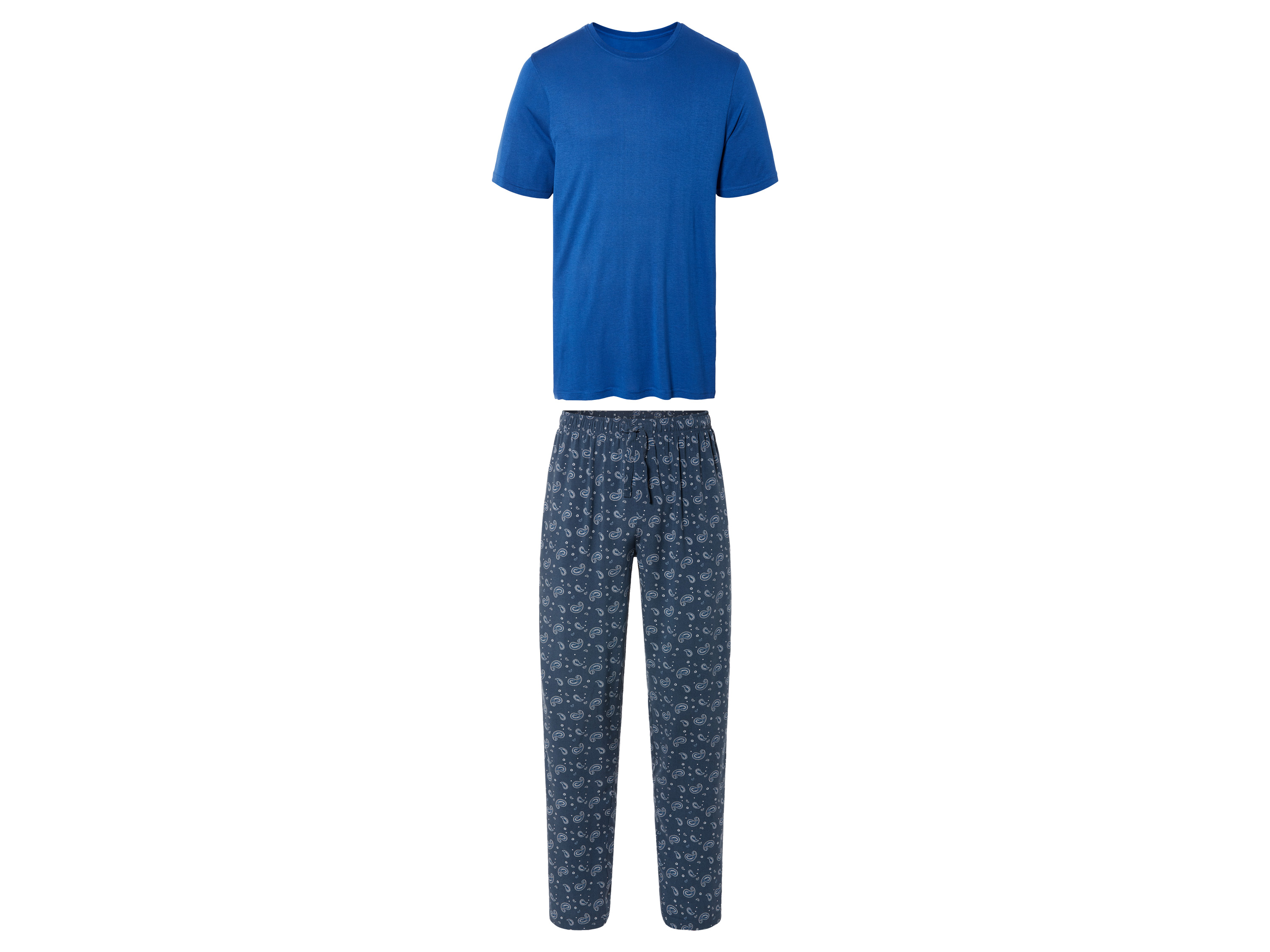 LIVERGY Heren pyjama (XL (56/58), Blauw/print)