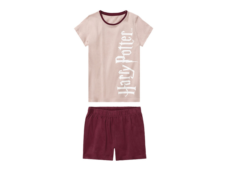 Kinder meisjes pyjama (146/152, Roze/rood)