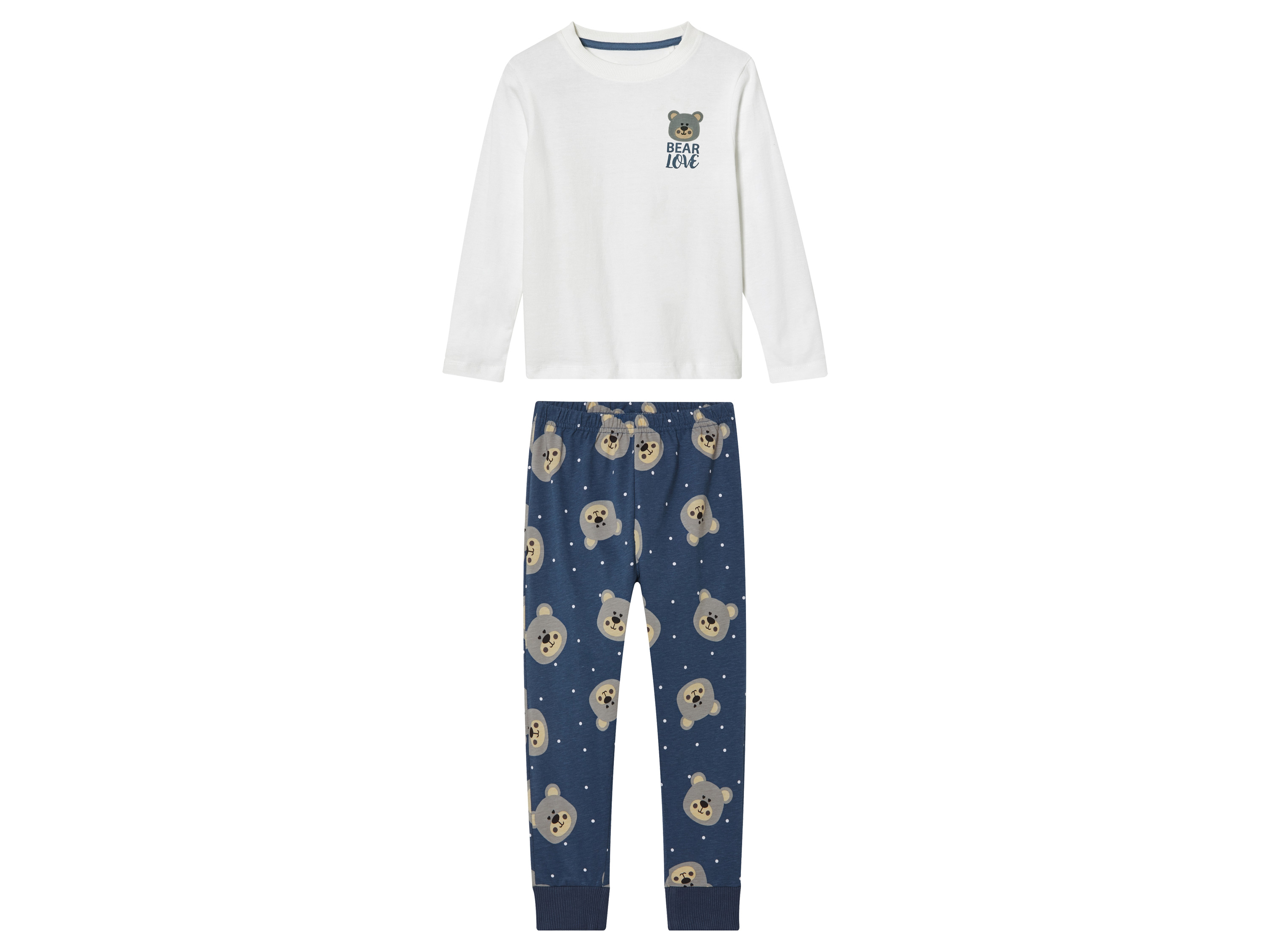 lupilu Kinder pyjama (122/128, Wit)