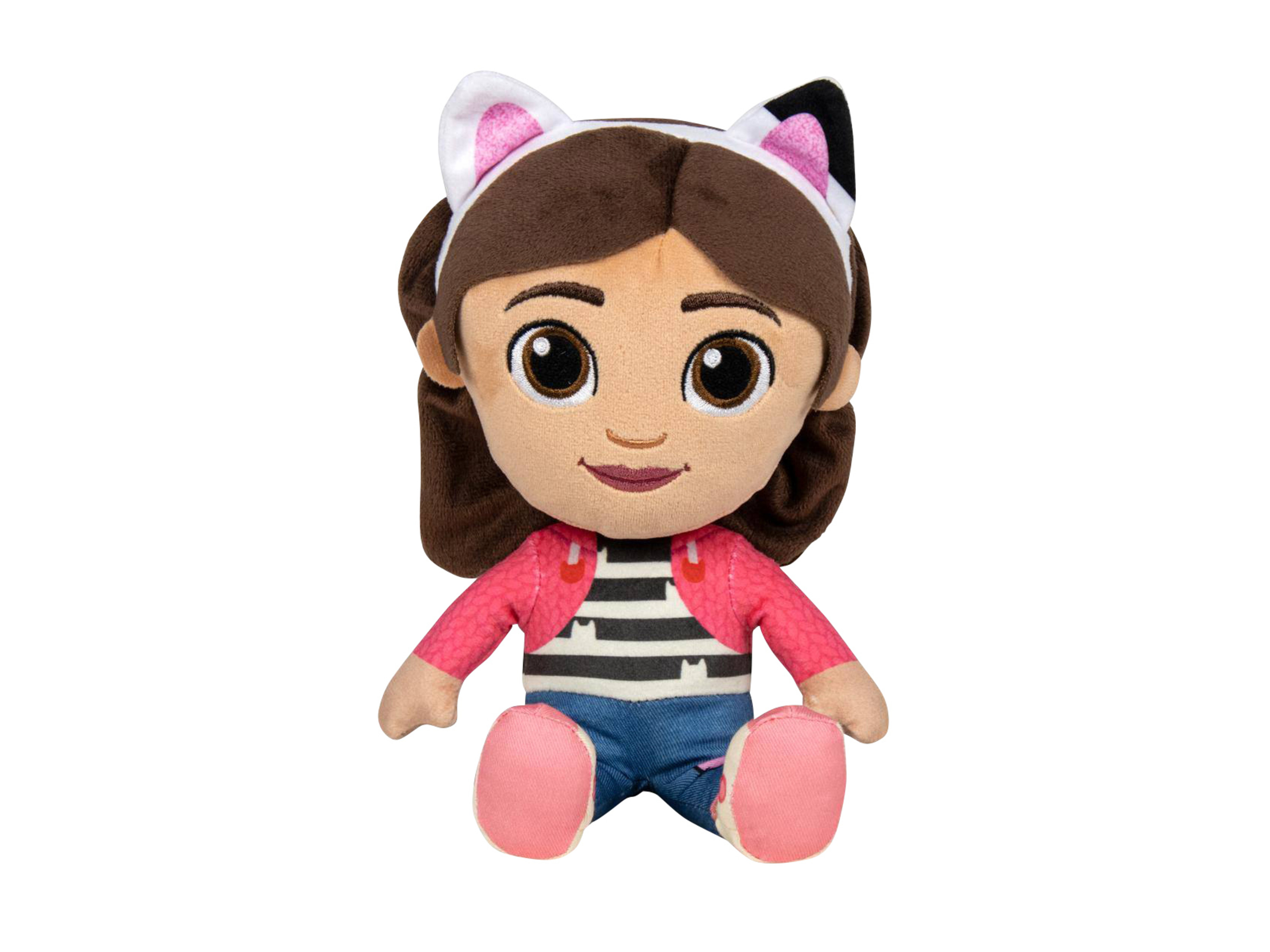 Gabby - Gabby’s Poppenhuis Pluche Knuffel 28 cm {Gabby's Dollhouse Plush Toy | Speelgoed Knuffeldier Knuffelpop voor kinderen jongens meisjes | Gabby, Cakey, Kitty Fee, Meerminkat,