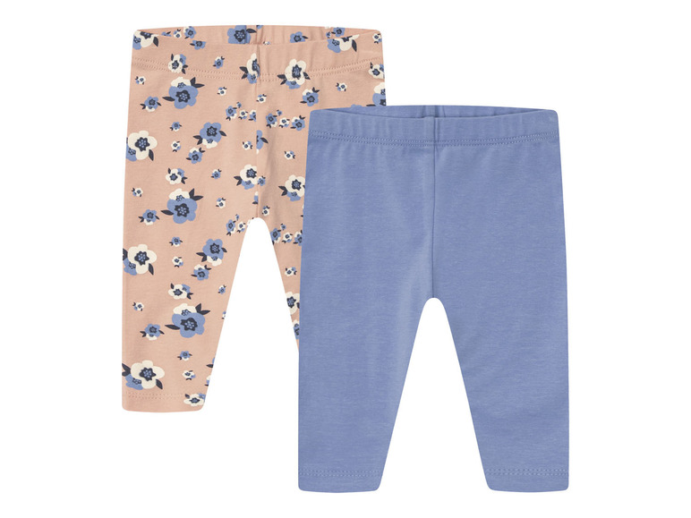 lupilu 2 baby leggings (50/56, Bloemen/Blauw)