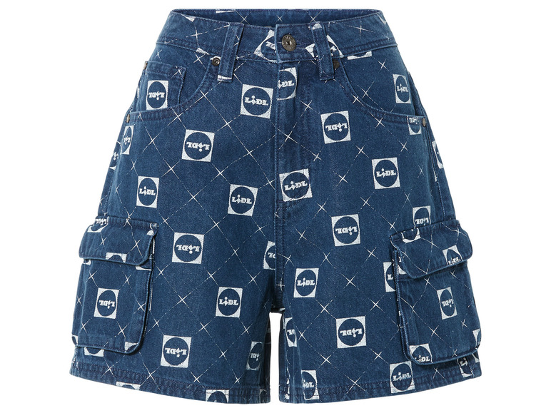 Ga naar volledige schermweergave: esmara® Dames jeansshort met Lidl-print - afbeelding 5