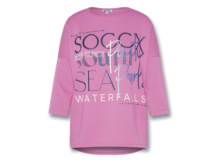 Soccx Dames shirt met 3/4 mouwen (XS/S, Roze)