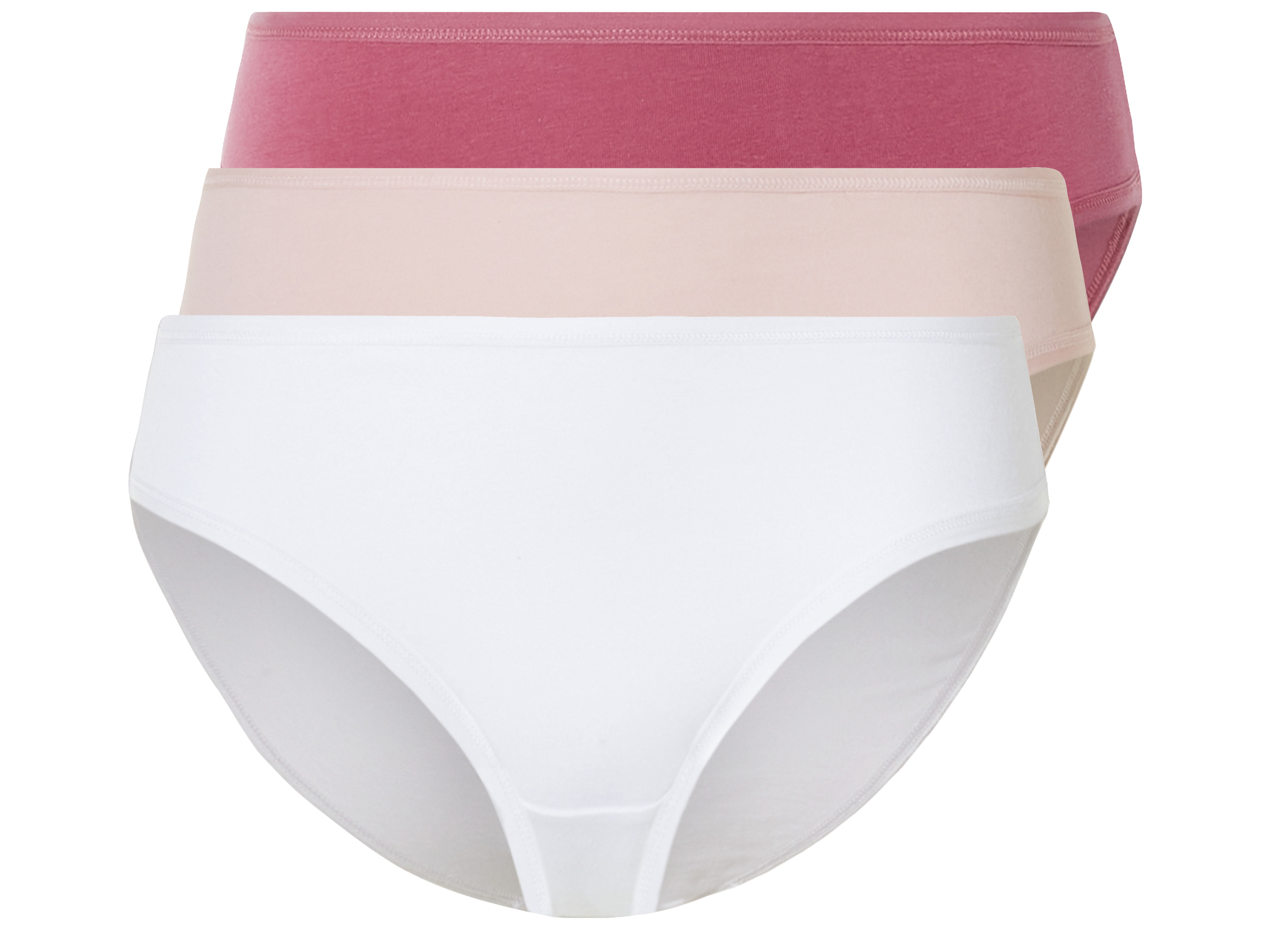 esmara 3 dames-slips (XS (32/34), Rood/lichtroze/wit)