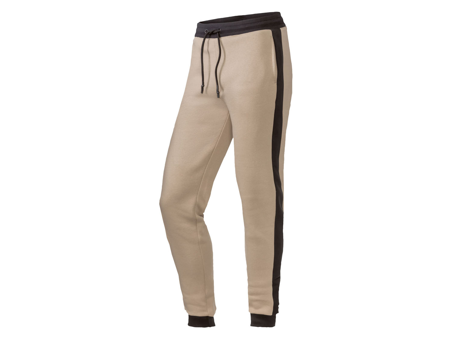 CRIVIT Herenjoggingbroek met boordjes (Beige/zwart)