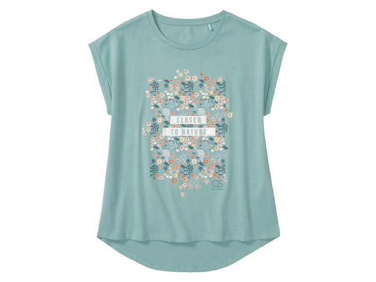 QS by s.Oliver Kinder T-shirt van zuiver katoen (XS (128/134), Turquoise)