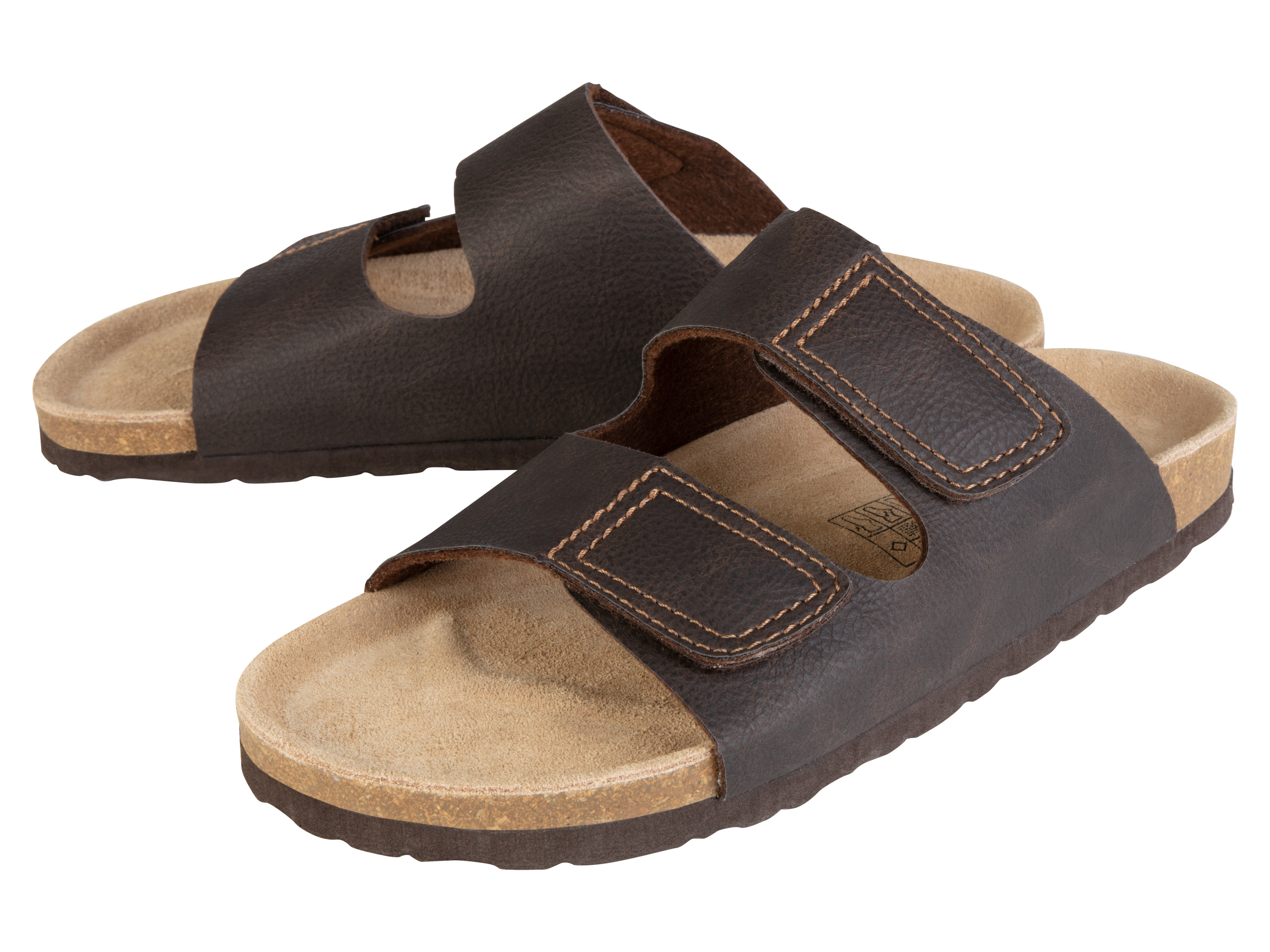 LIVERGY Heren slippers (46, Bruin)