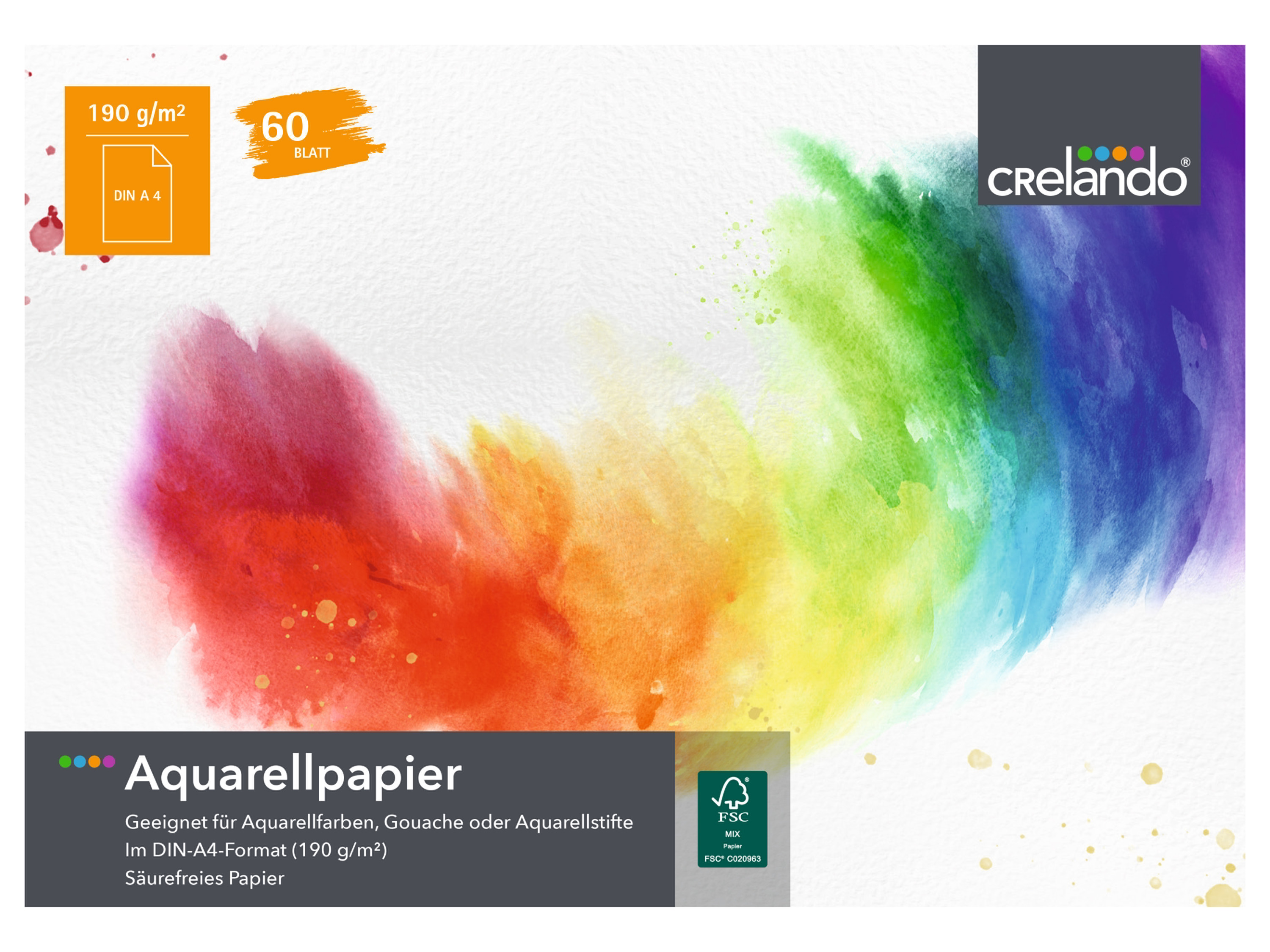 crelando Aquarelpapier of tekenblok (Aquarelpapierblok A4)