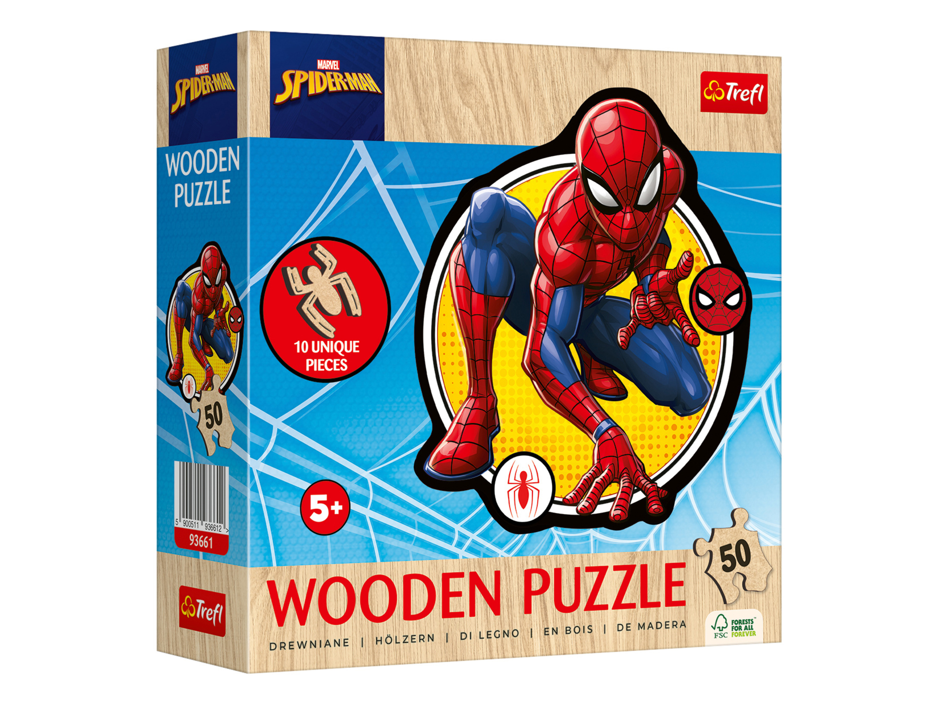 Trefl Houten puzzel 160 of 50 stukjes (Spiderman)