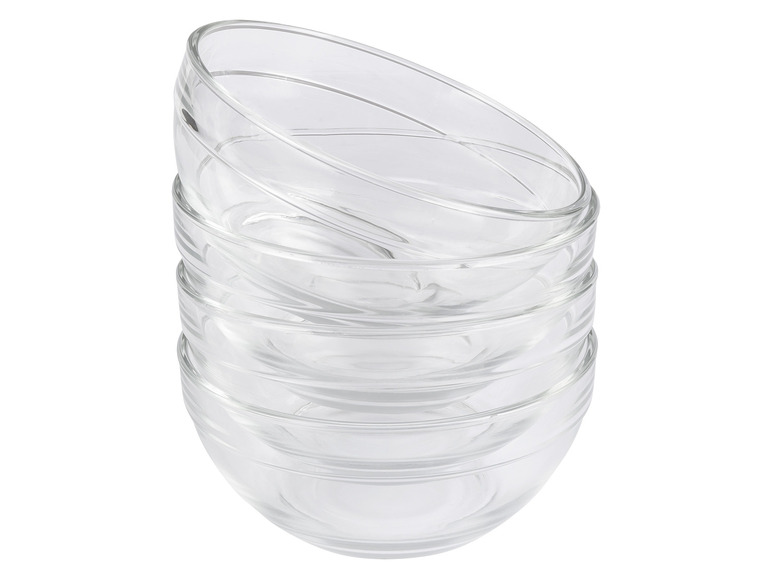 Serveerschaal, van glas (12 cm, 4 stuks)