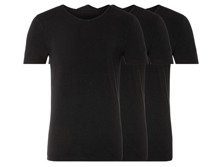 3 heren hemden (M, Zwart met ronde hals)